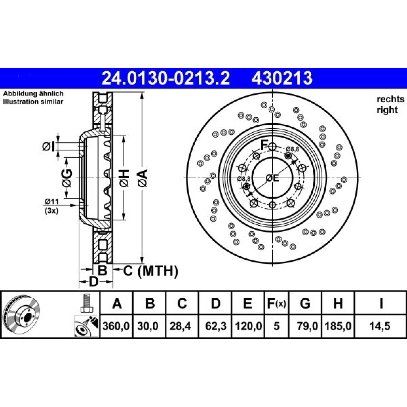 Bremsscheibe 24.0130-0213.2