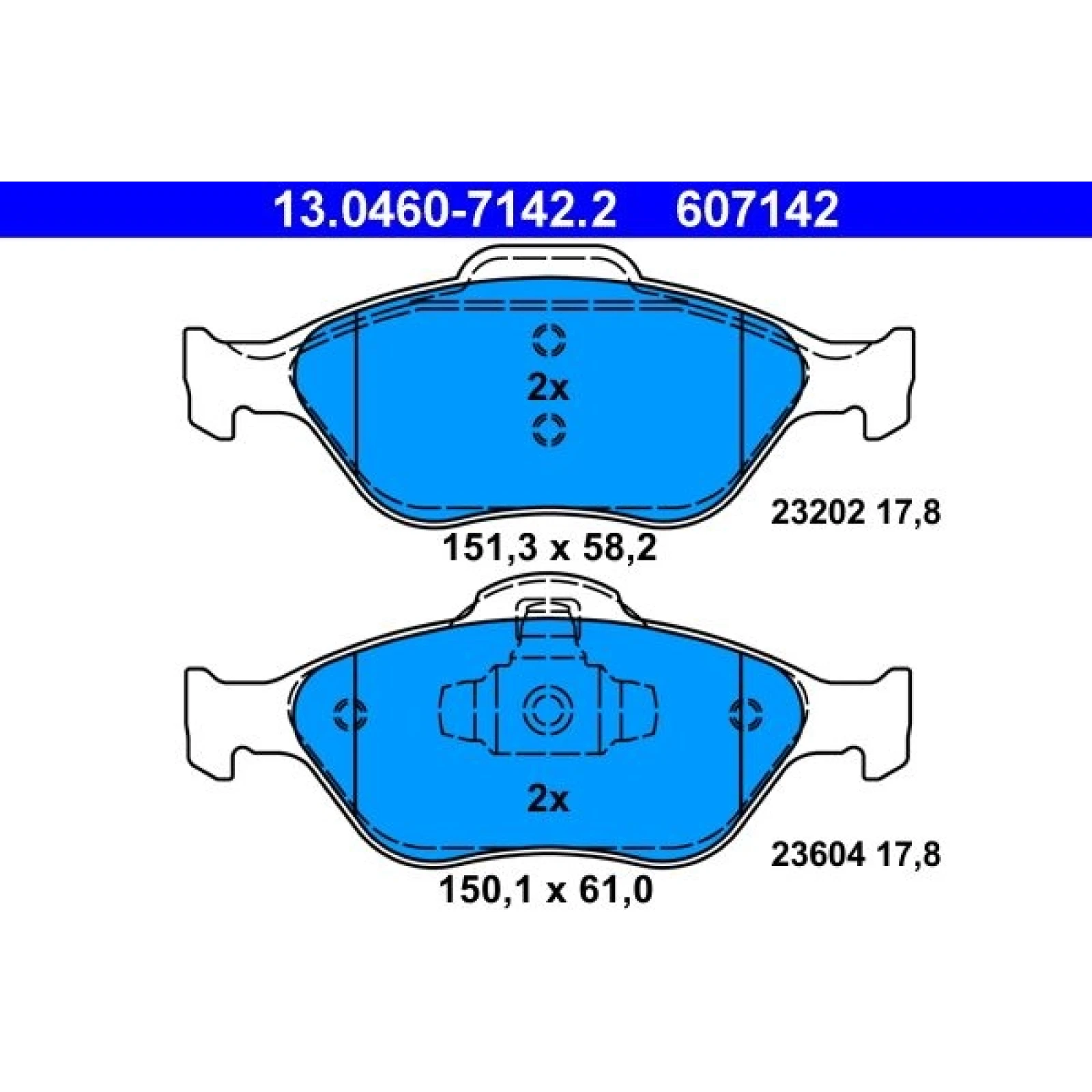 Bremsbelagsatz Ford P. Fiesta/Fusion/Ka 95-12 13.0460-7142.2