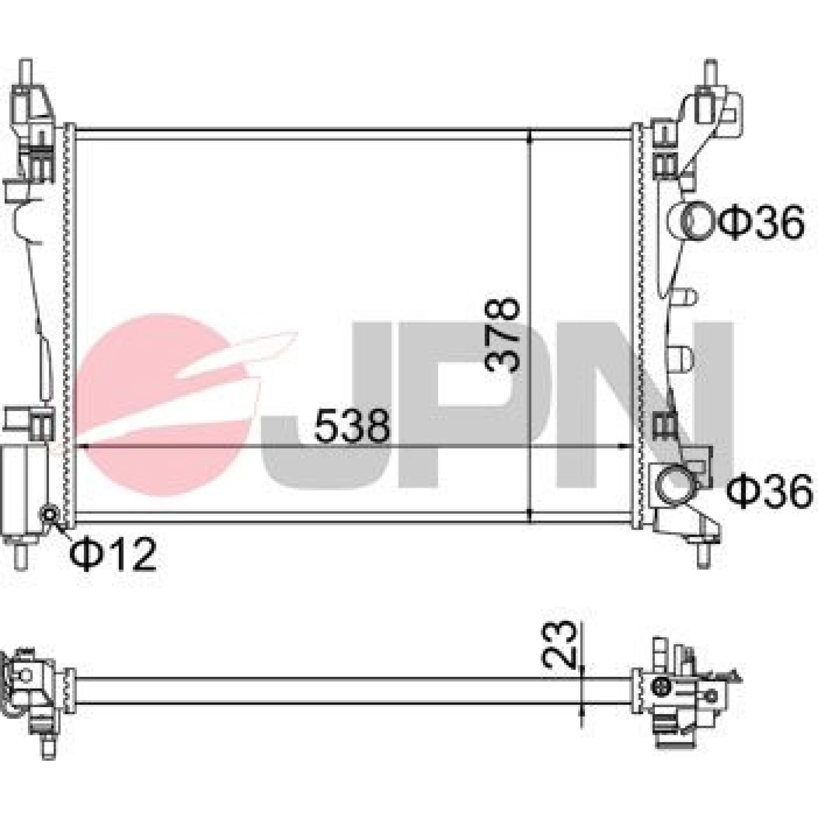 JPN Kühler, Motorkühlung 60C9037-JPN