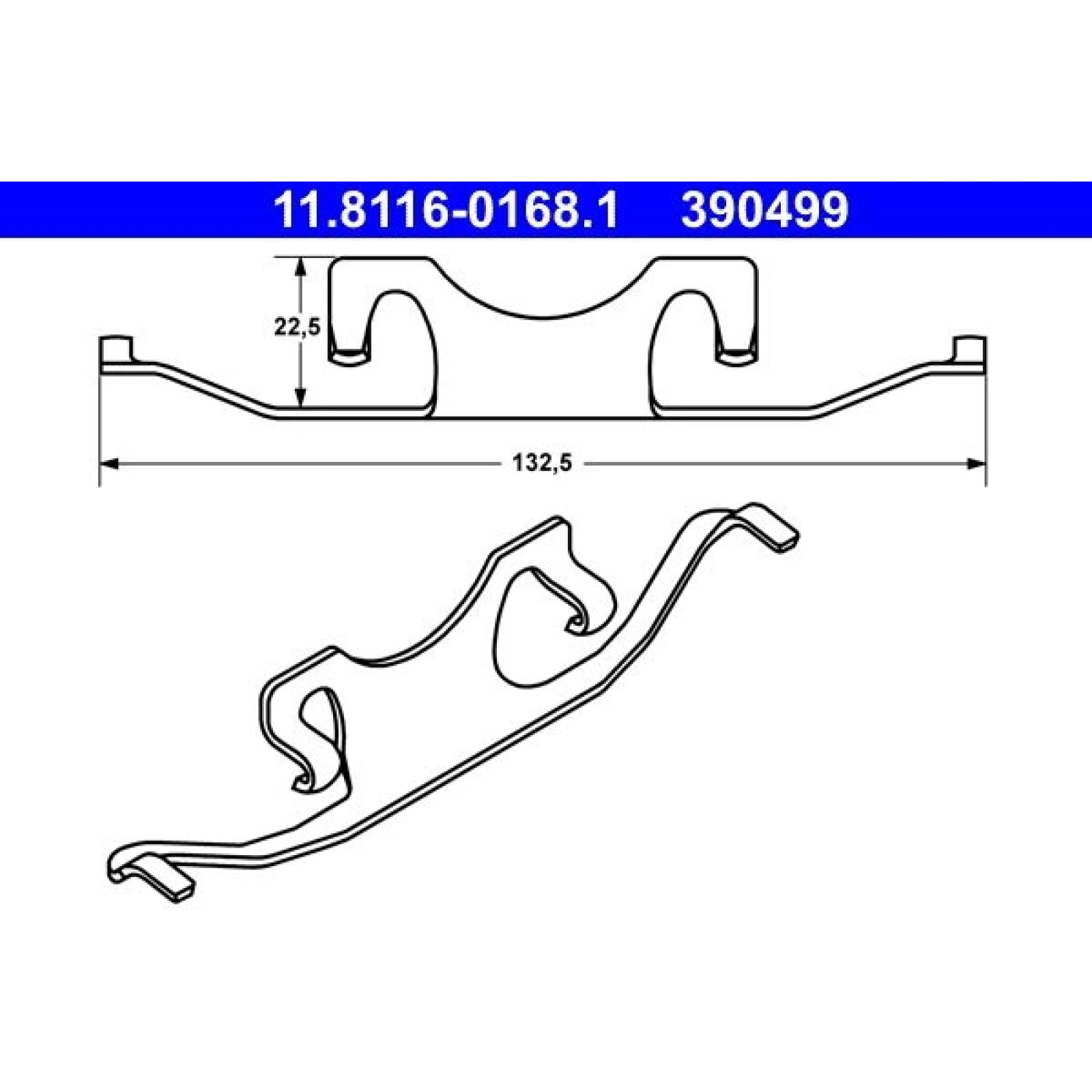 ATE Feder, Bremssattel 11.8116-0168.1