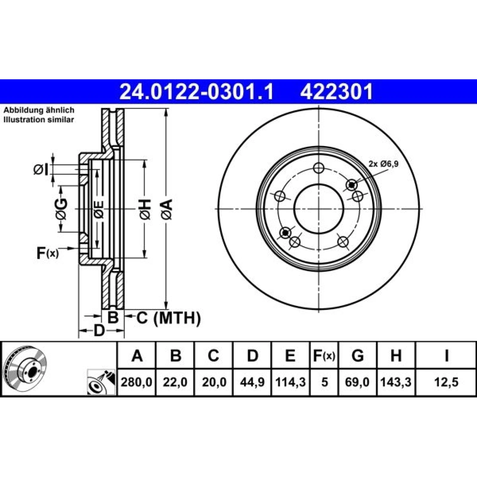 Bremsscheibe 24.0122-0301.1