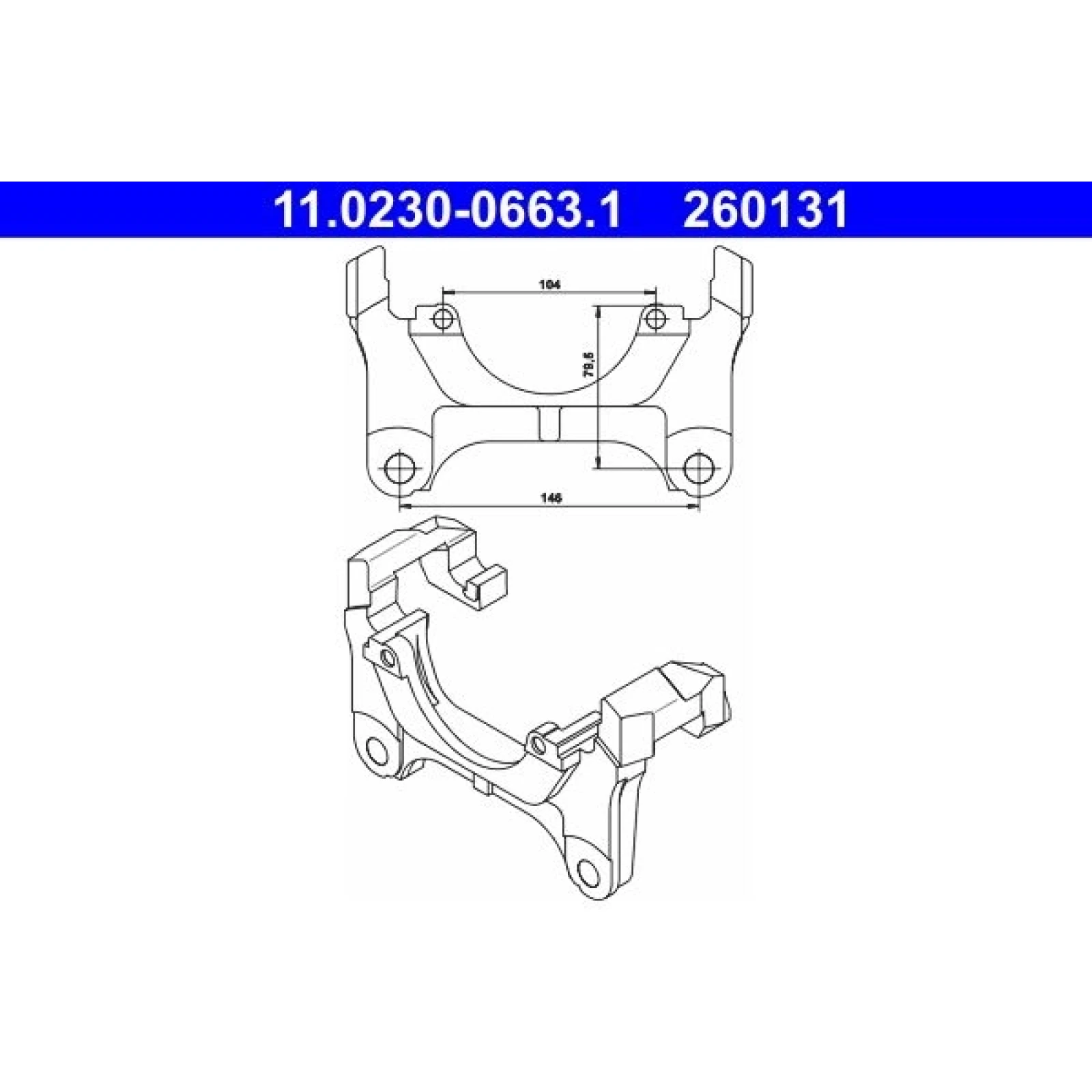 Halter, Bremssattel 11.0230-0663.1