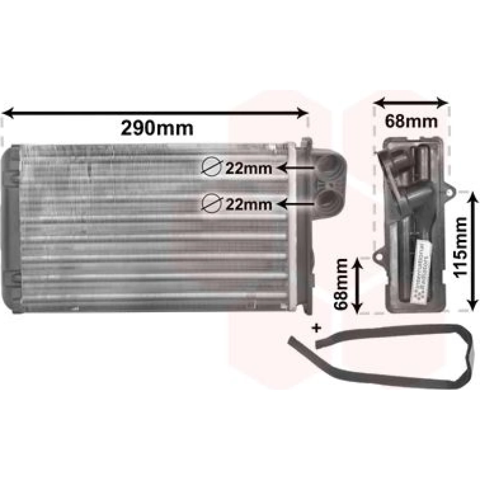 VAN WEZEL Wärmetauscher, Innenraumheizung 40006100