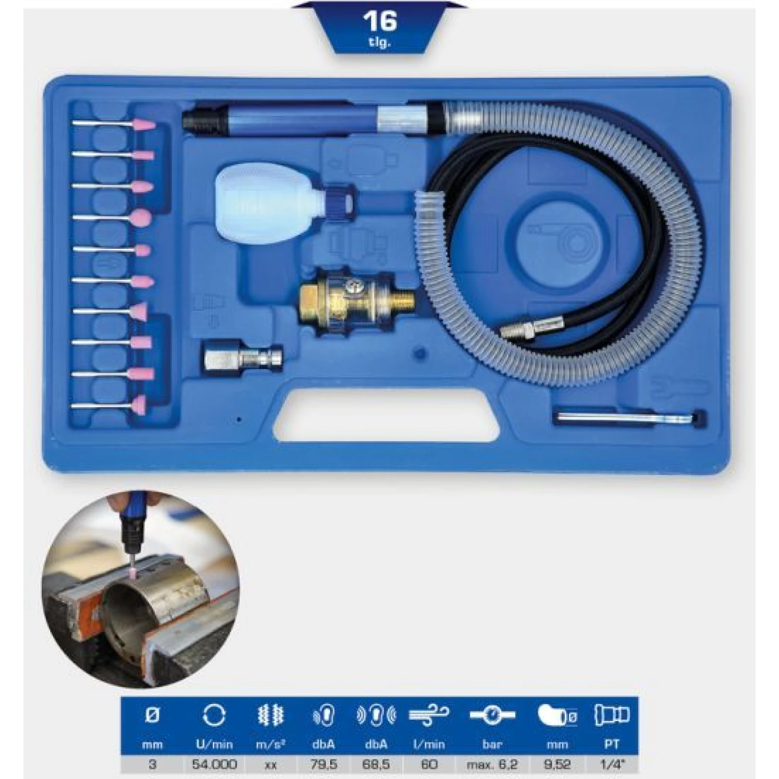 KS TOOLS Stabschleifer (Druckluft) BT160710