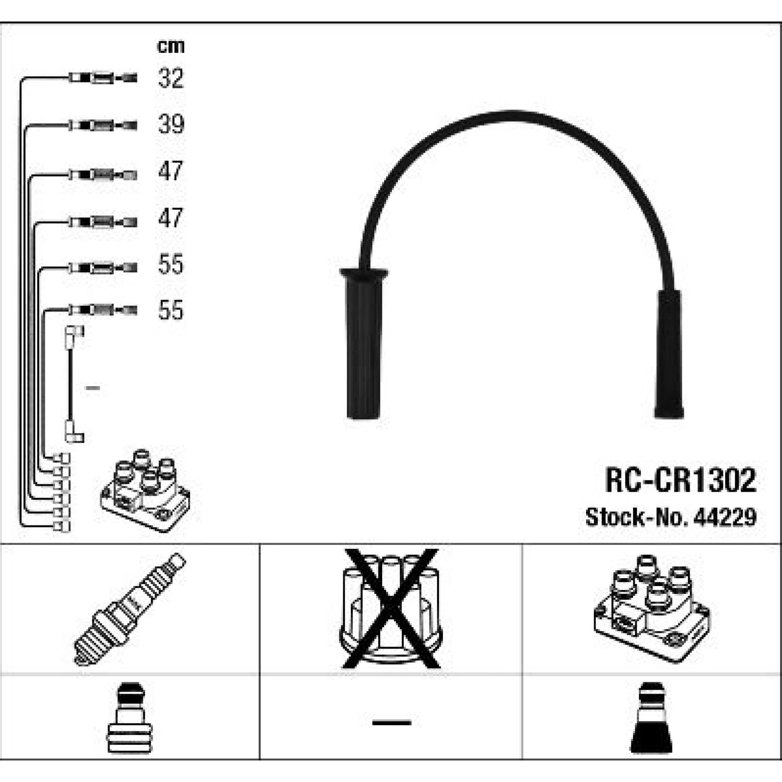 RC-CR1302 NGK - Zündkabelsatz 44229