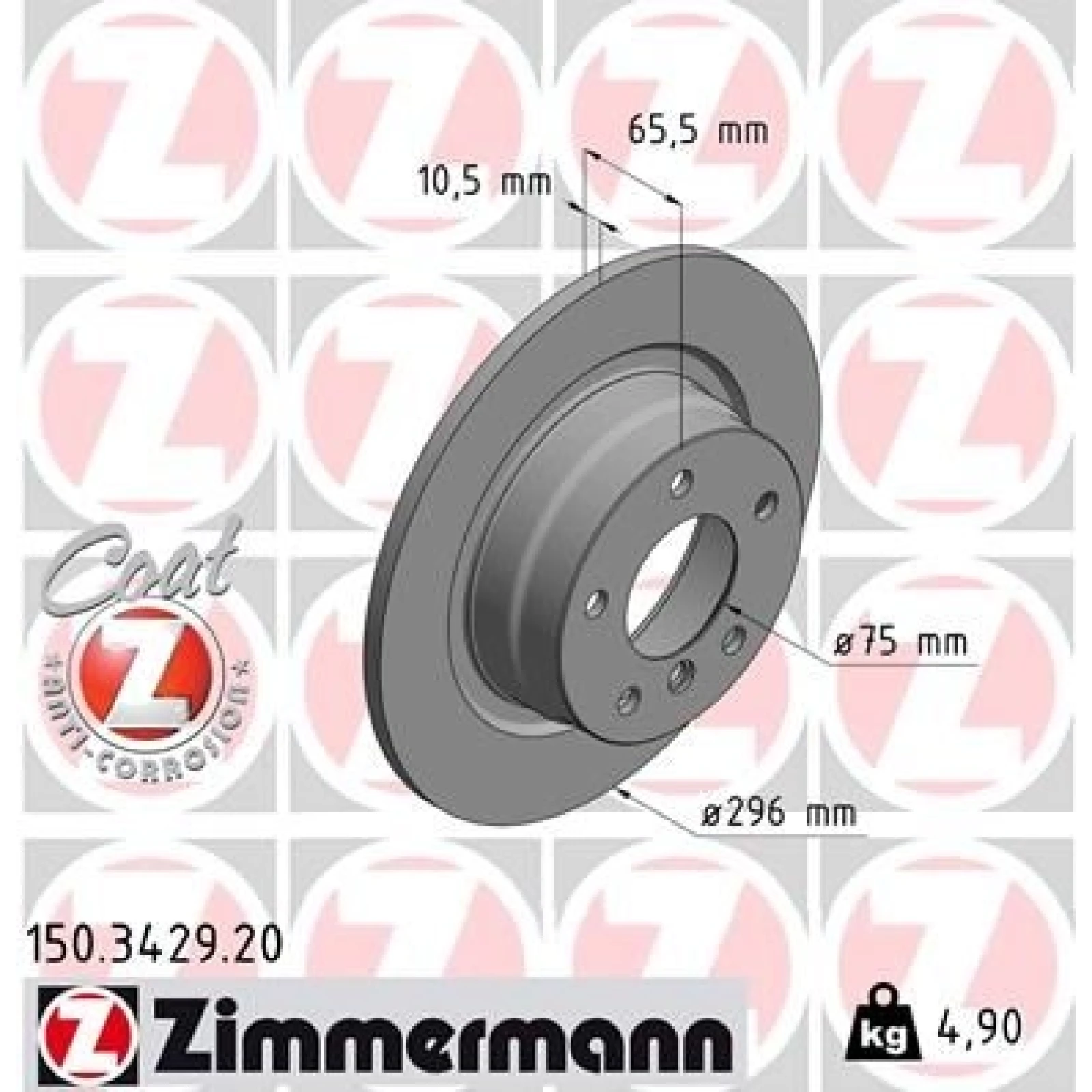 ZIMMERMANN Bremsscheibe 150.3429.20