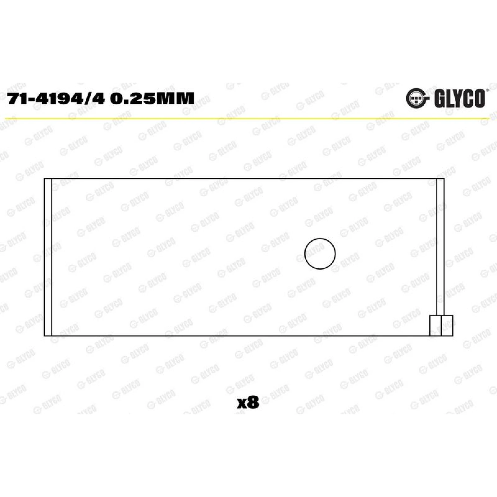 GLYCO Pleuellager 71-4194/4 0.25mm