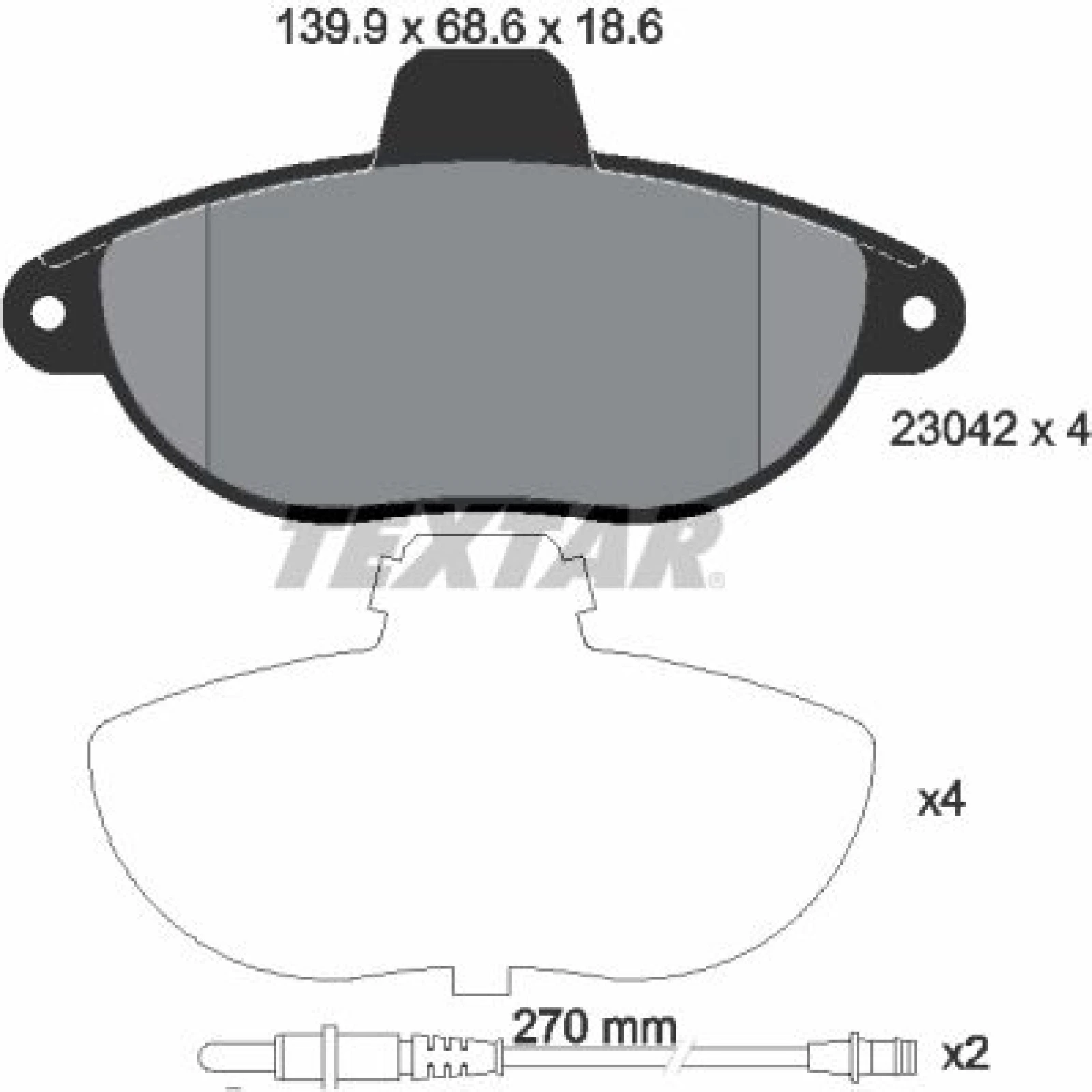 Bremsbelagsatz Citroen P. Jumpy/Scudo/Expert 97 2304201