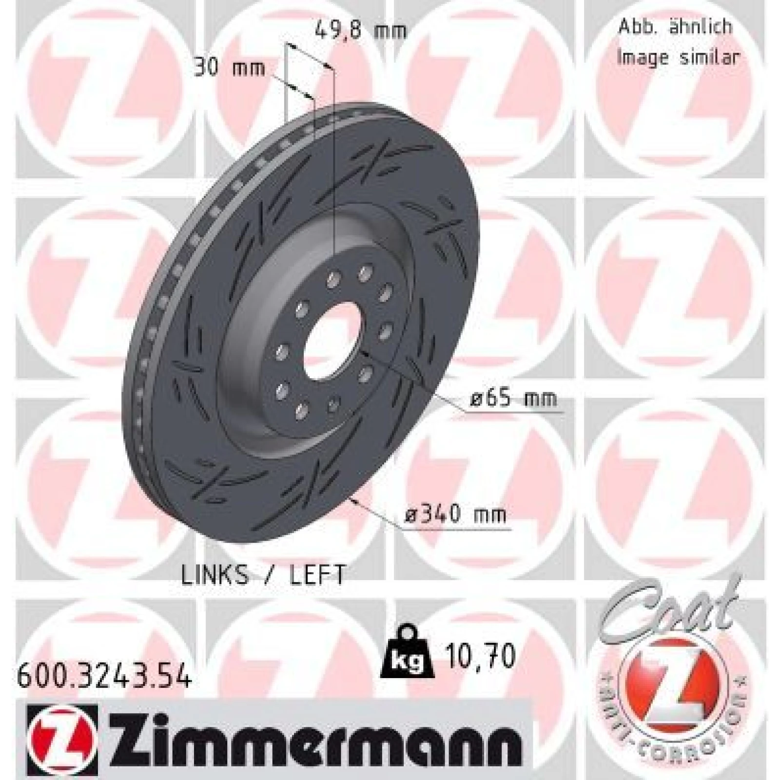ZIMMERMANN Bremsscheibe 600.3243.54