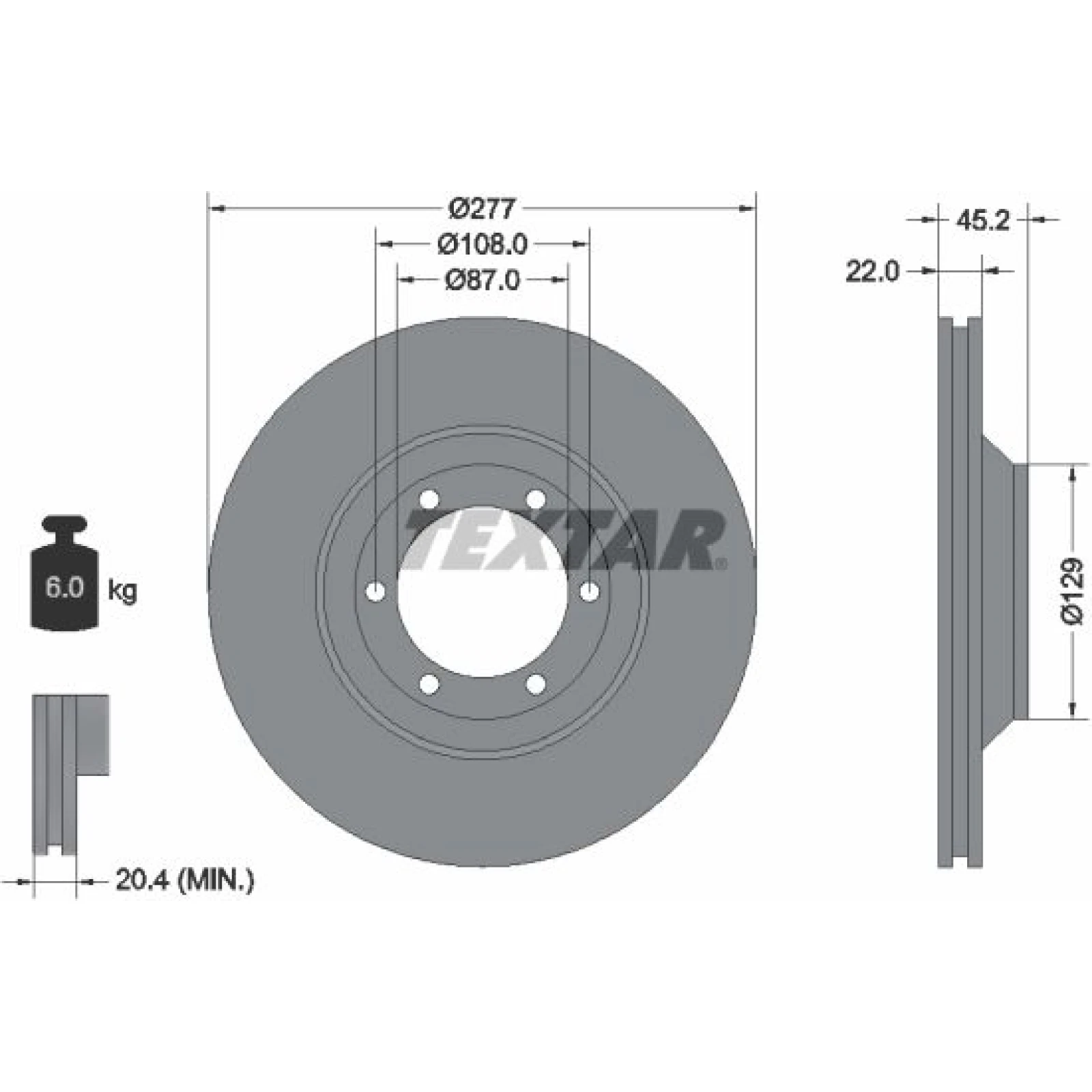 Bremsscheibe Hyundai P. Galloper 98 92149400