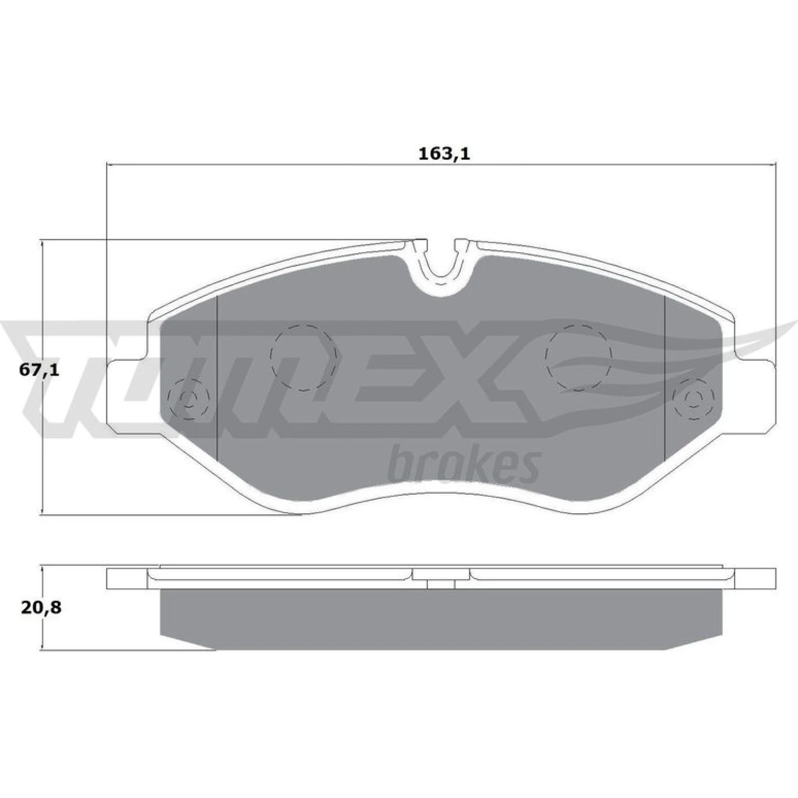 TOMEX brakes Bremsbelagsatz, Scheibenbremse TX 14-25