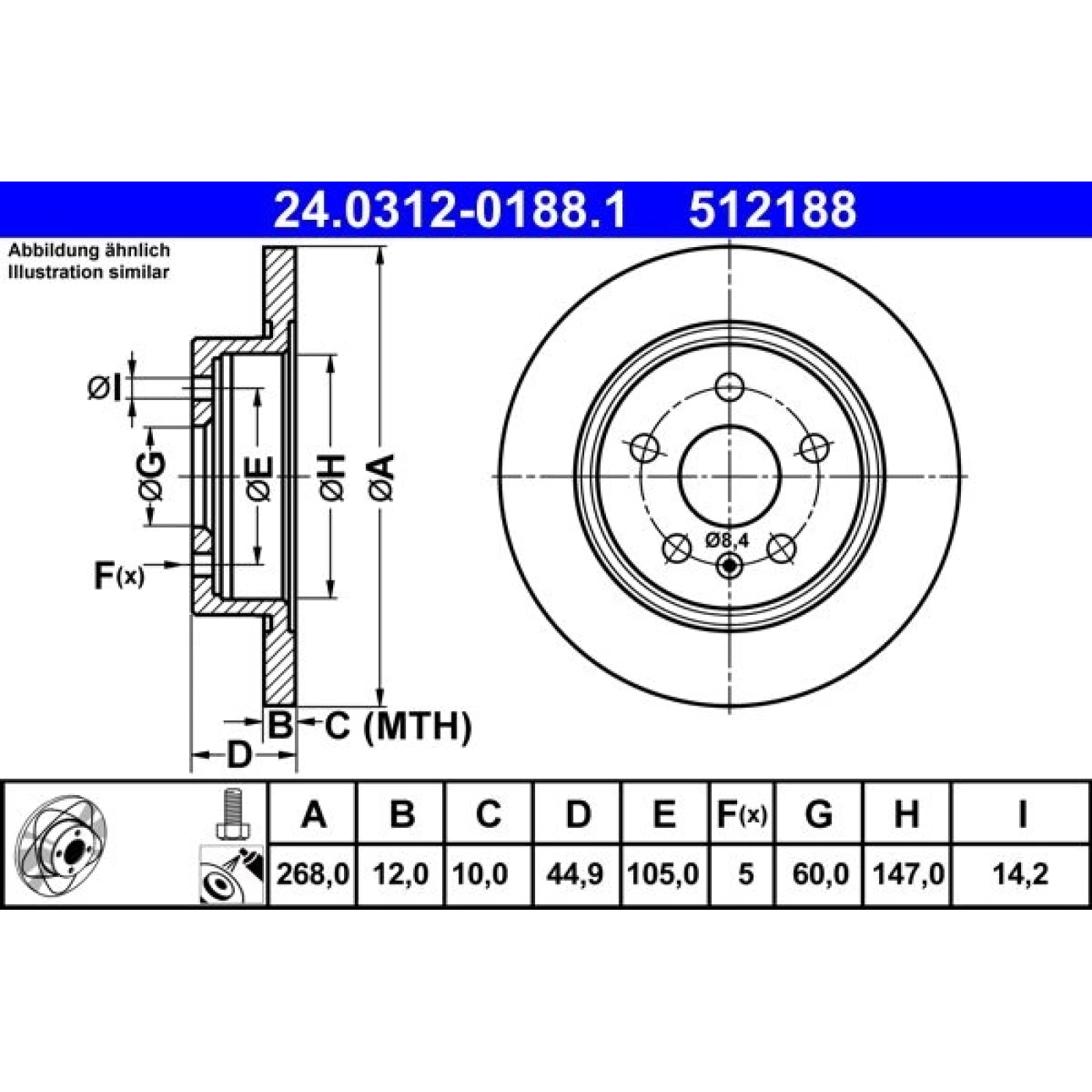 Bremsscheibe Opel T. Astra/Mokka 09- Power Disc 24.0312-0188.1