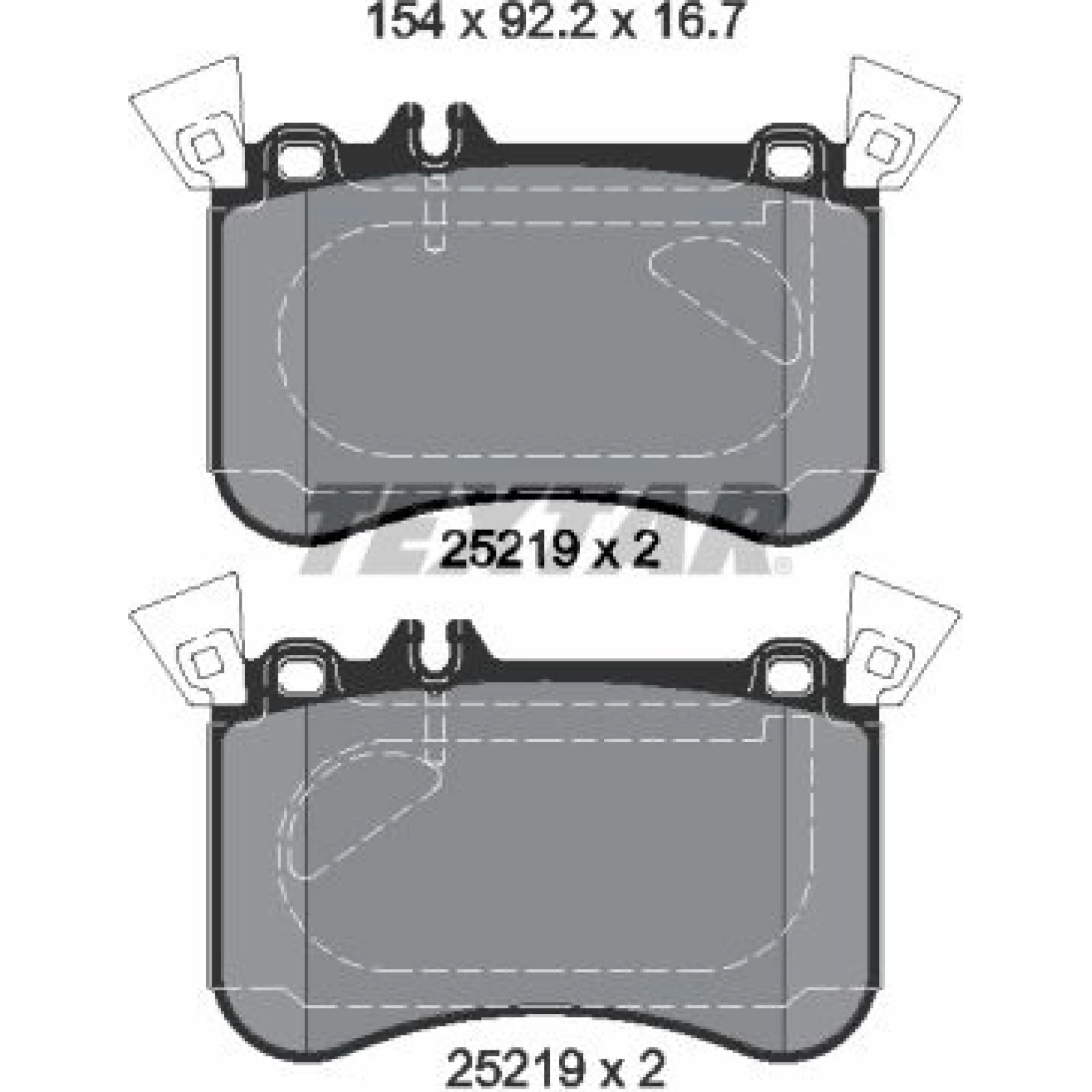 Bremsbelagsatz Db P. W176/X156 2.0 4Matic 13 2521905