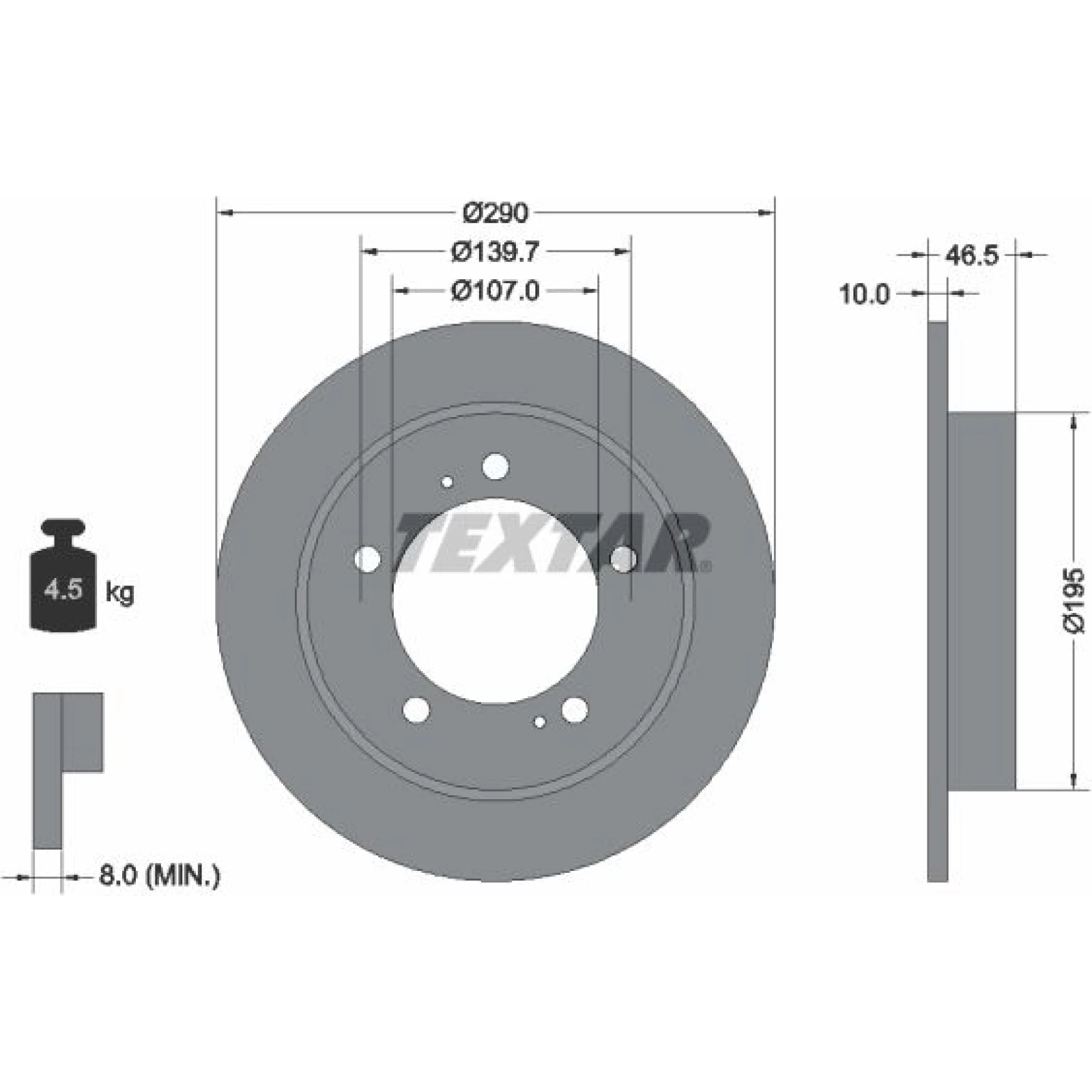 Textar Bremsscheibe 92066003