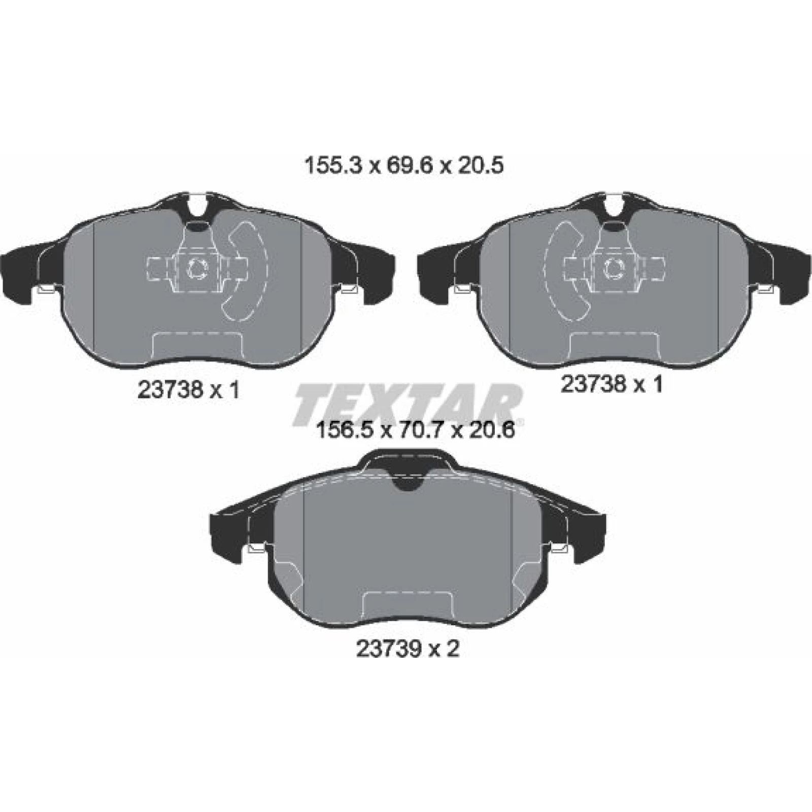 Bremsbelagsatz Opel P. Vectra C 2373807