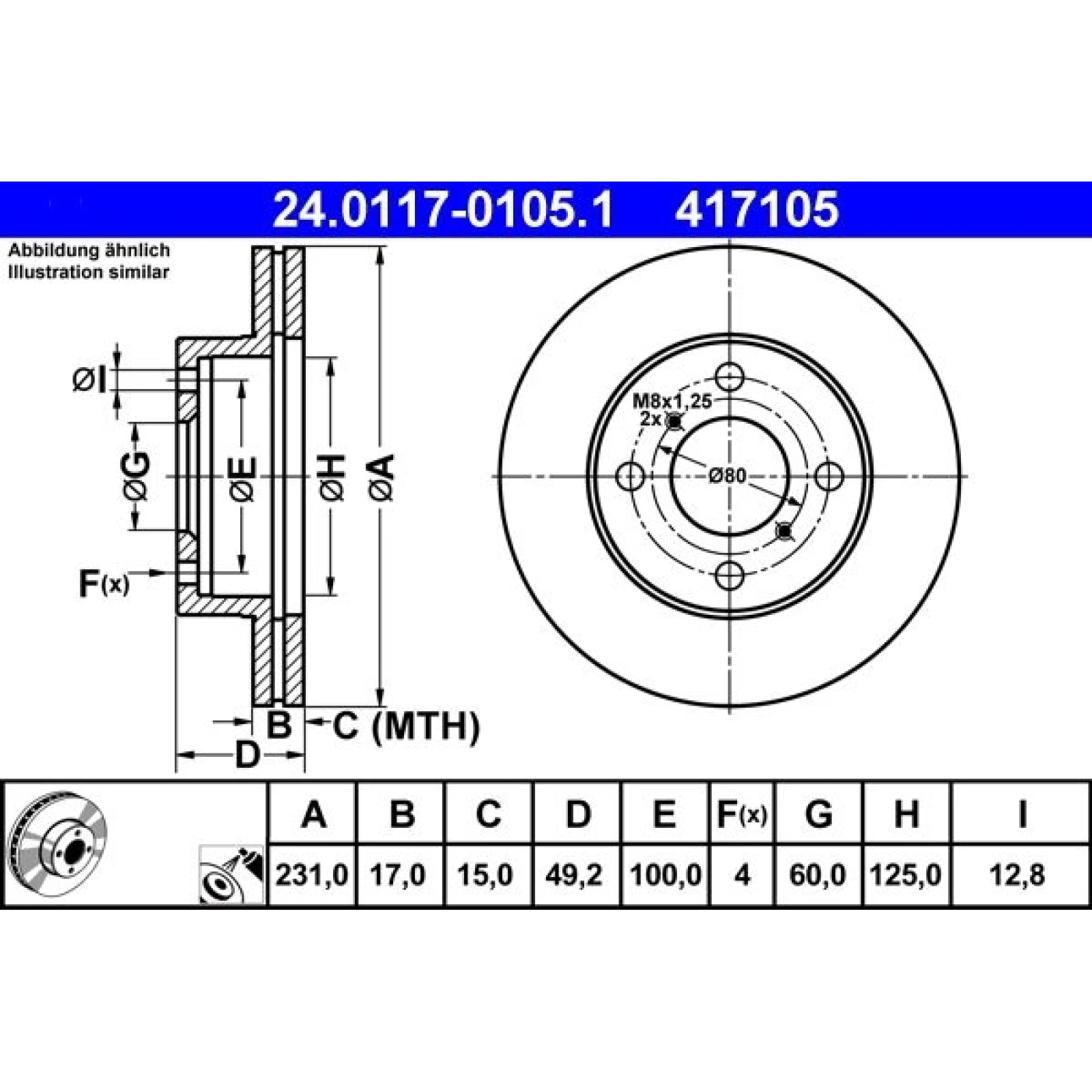 Bremsscheibe 24.0117-0105.1