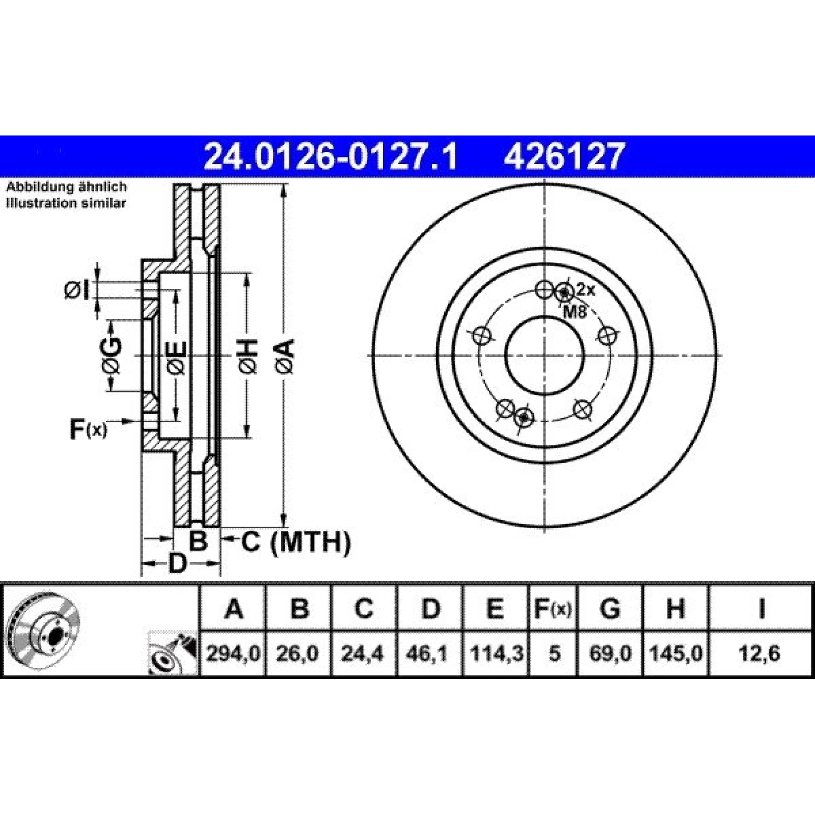 Bremsscheibe 24.0126-0127.1