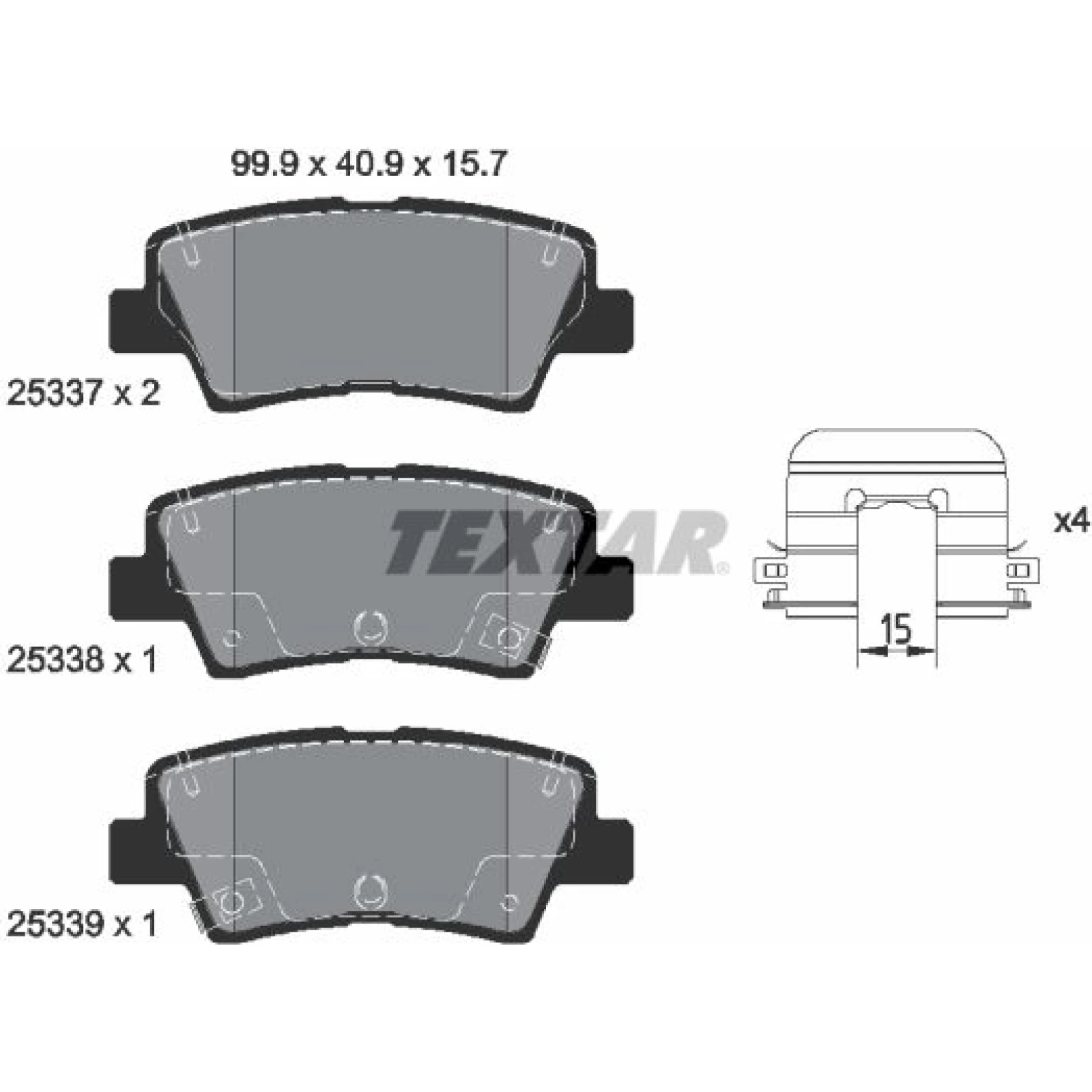 Textar Bremsbelagsatz 2533707