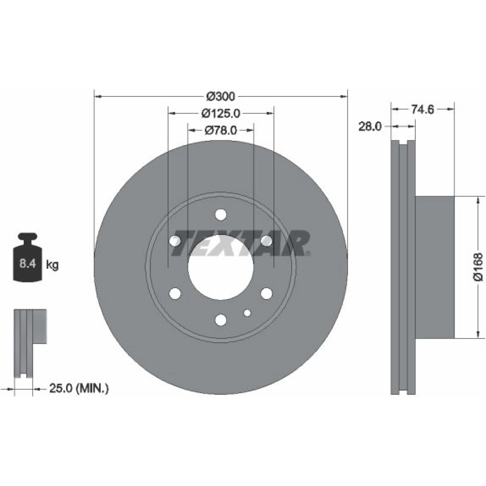 Textar Bremsscheibe 92155900