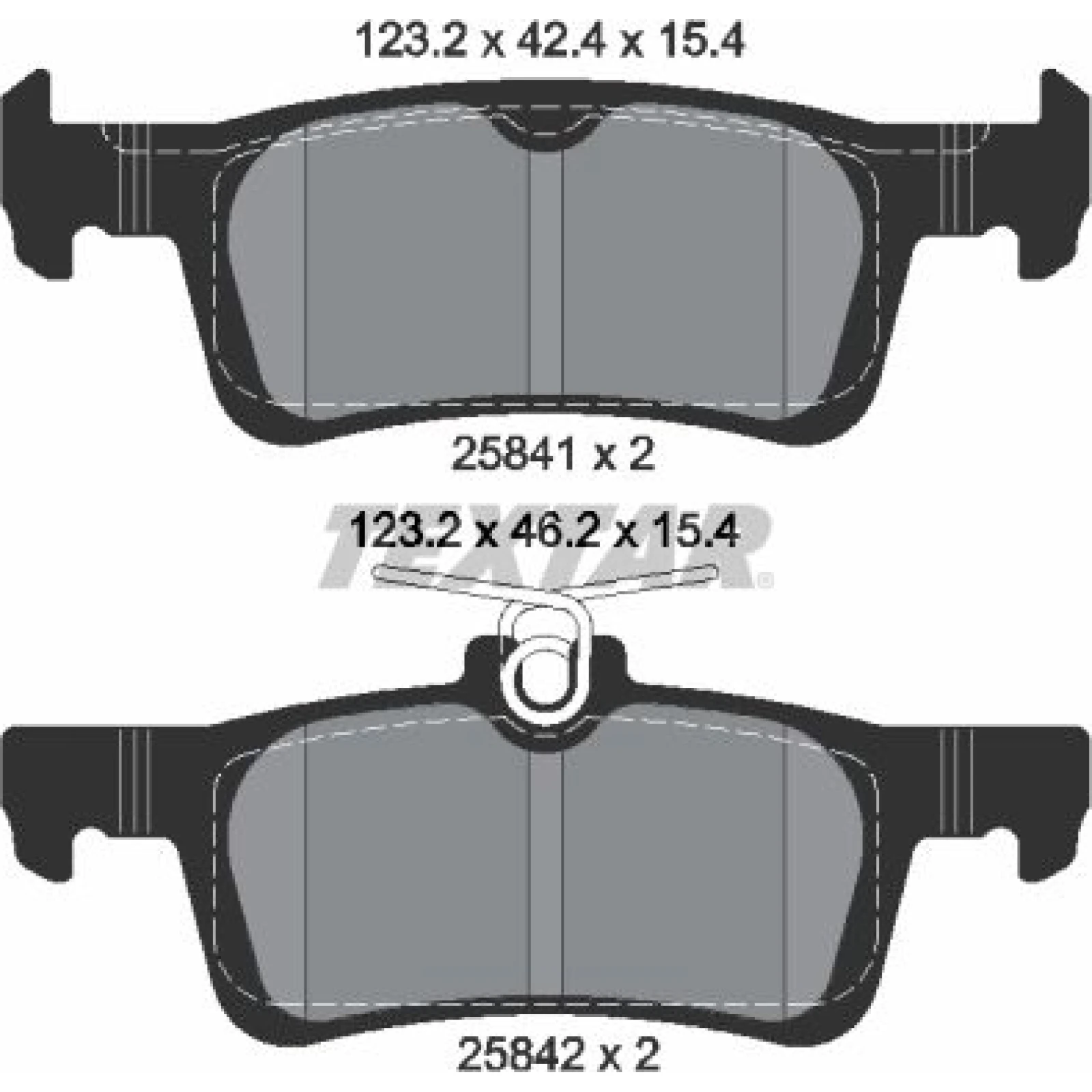 Bremsbelagsatz Peugeot T. 308 13- Für 249Mm Scheiben 2584101