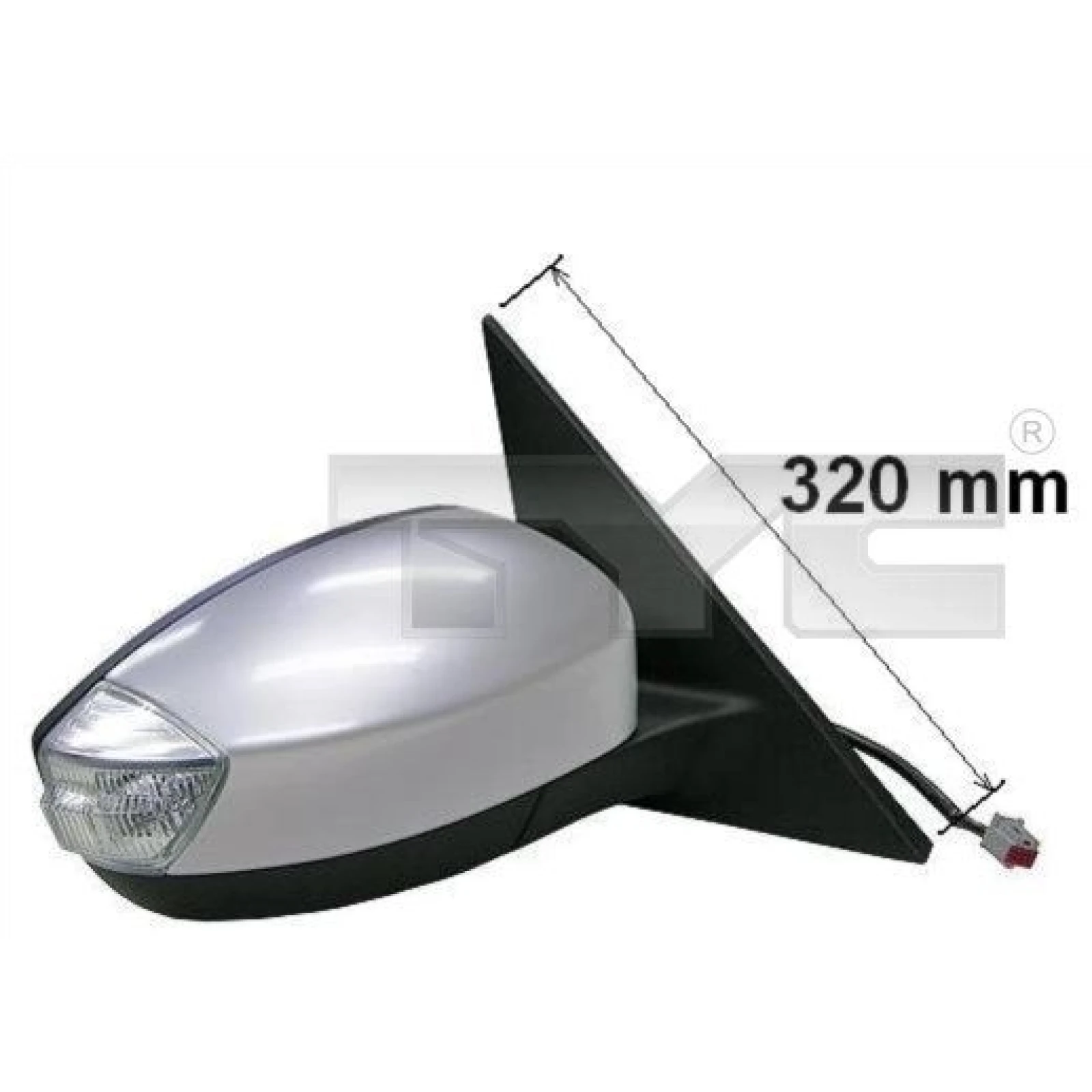 SPIEGEL R EL VERS HZB ASPH grundiert+BLI 6-PIN 2762,702,1