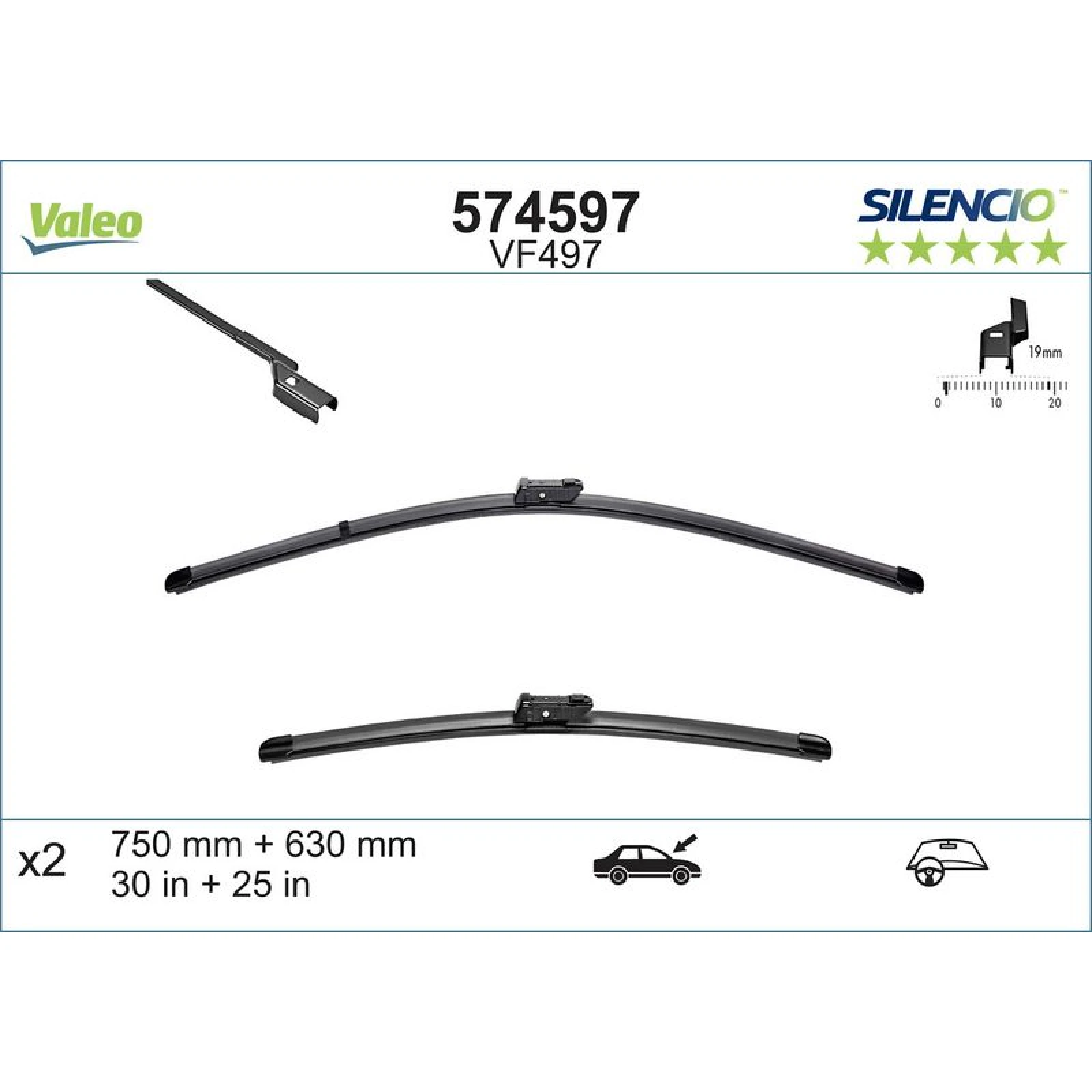 VM497 VALEO Silencio X.TRM Wischer 574597