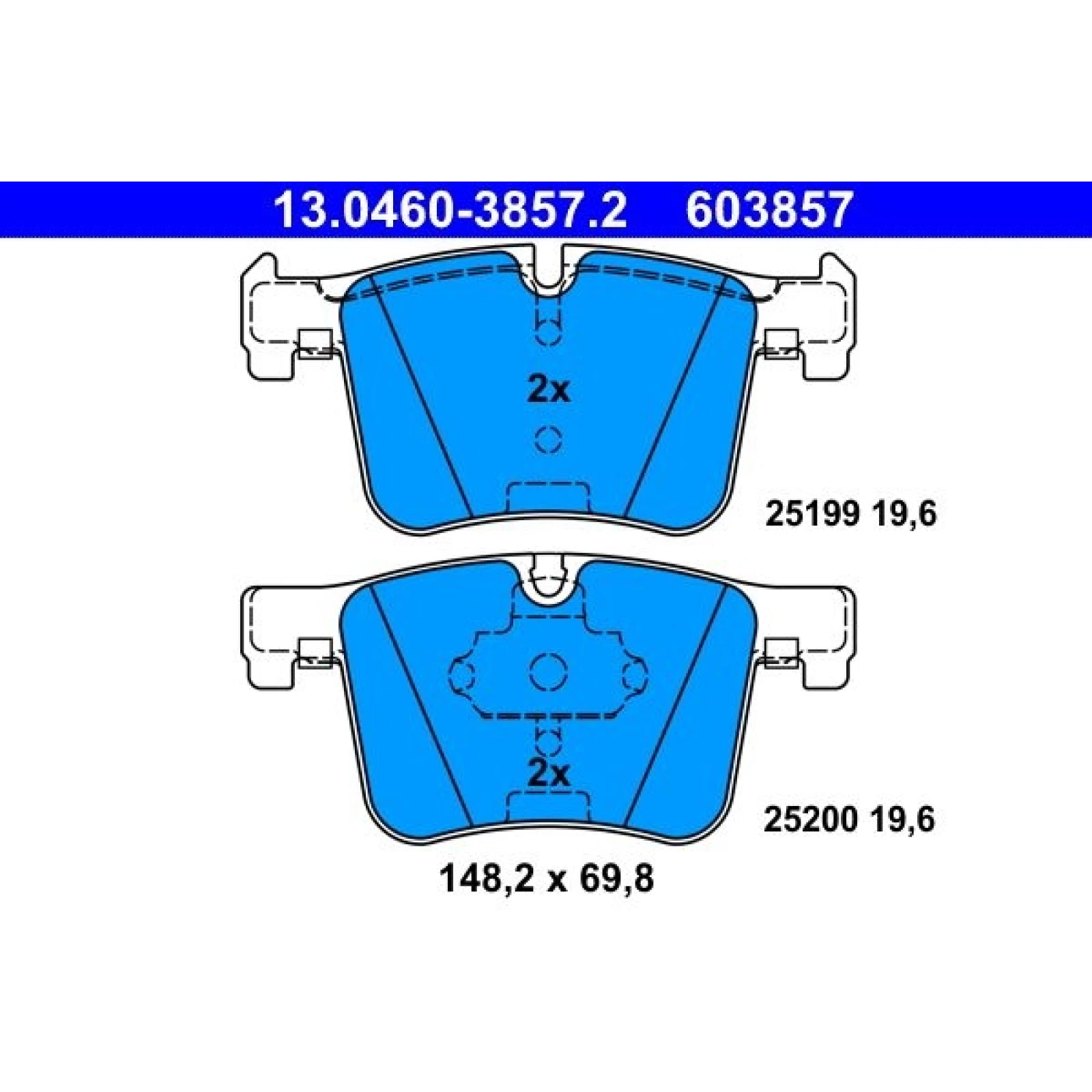 Bremsbelagsatz Bmw S. 1/2/3/4/X3/X4 2.0-3.0 11 13.0460-3857.2