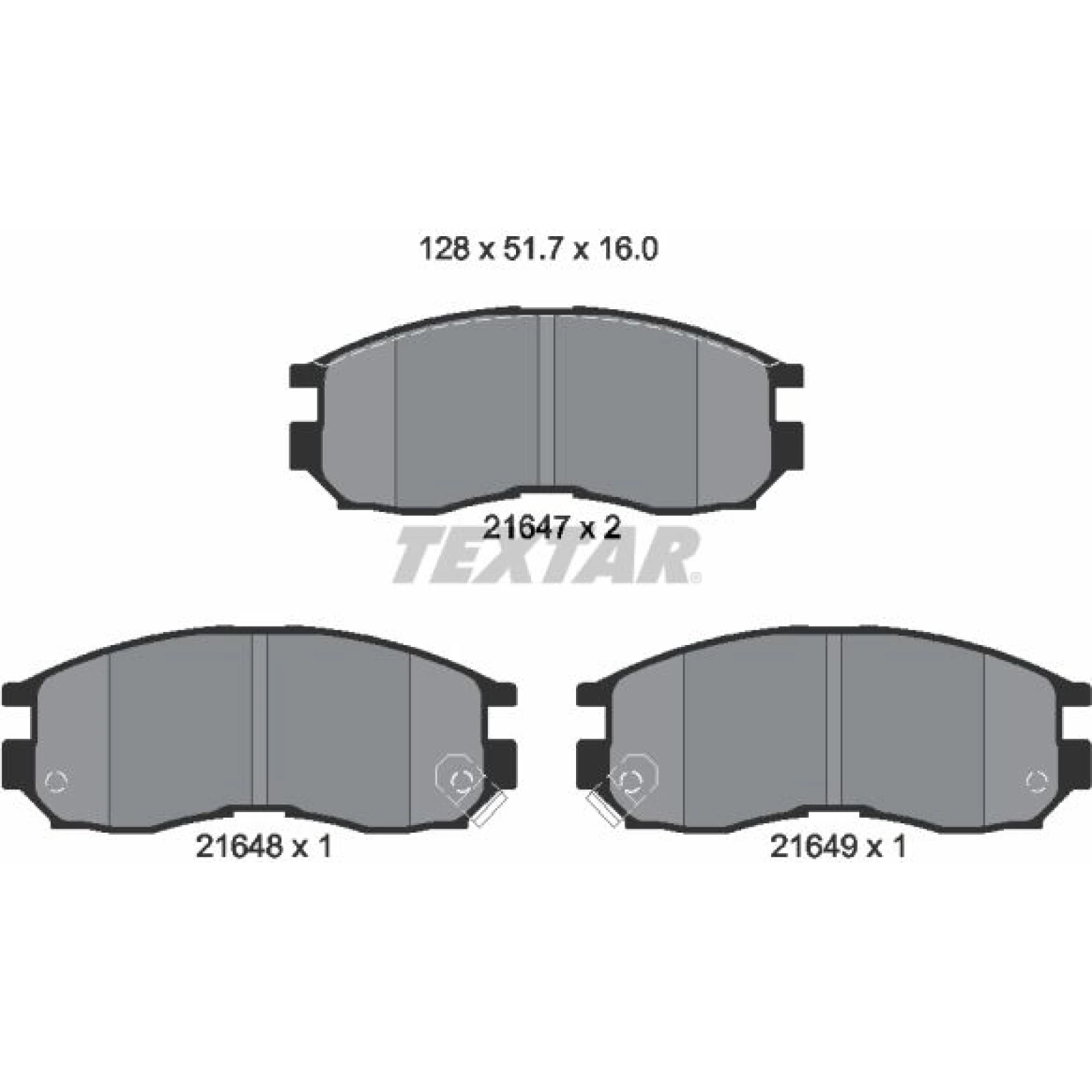 Bremsbelagsatz Mitsubishi P. Galant 92-/96-/Eclipse -99/Space Wagon 2164701