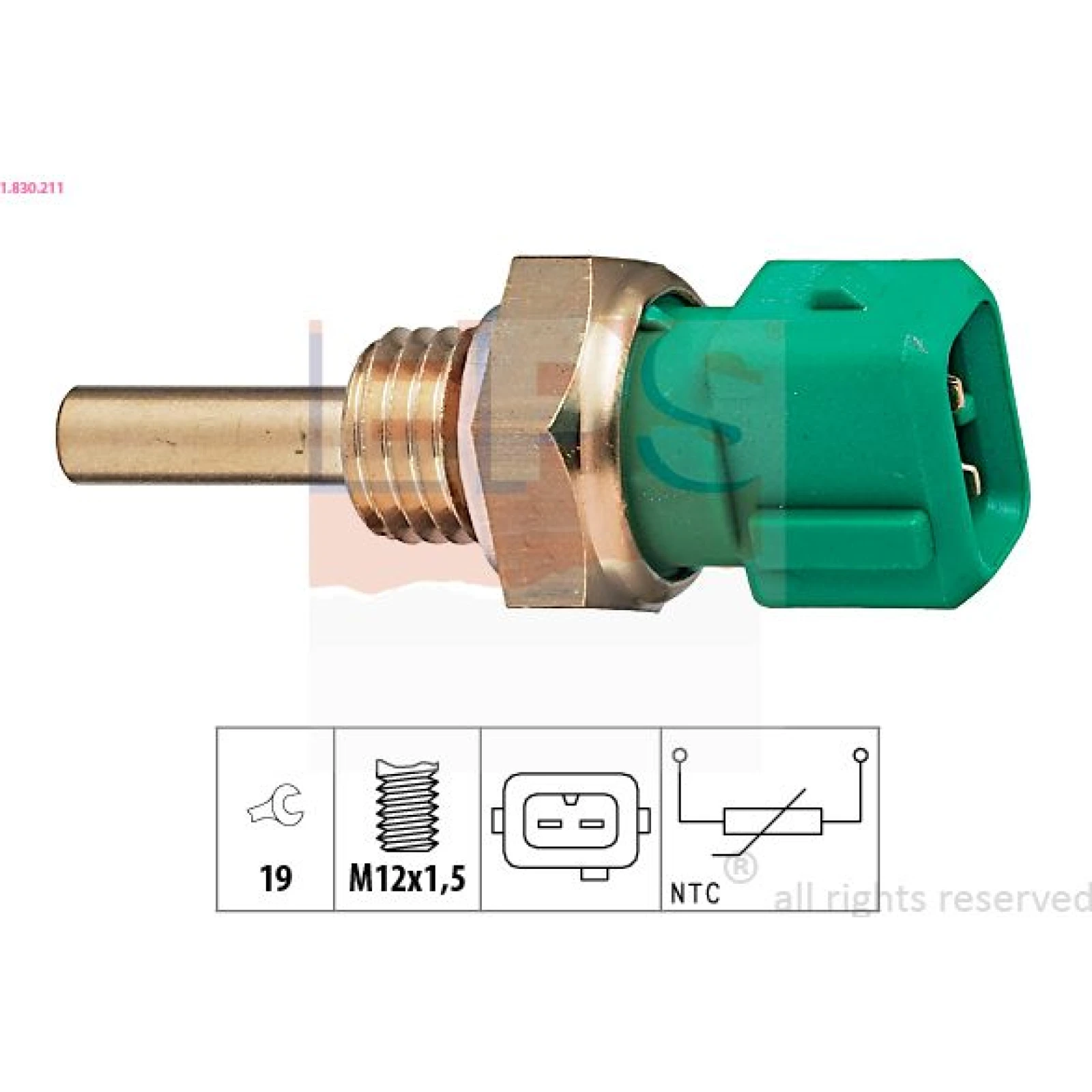 Sensor, Kühlmitteltemperatur 1.830.211