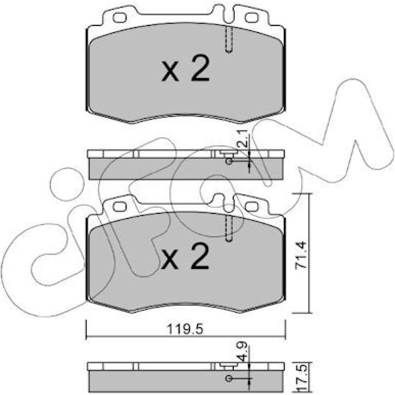 CIFAM Bremsbelagsatz, Scheibenbremse 822-563-5
