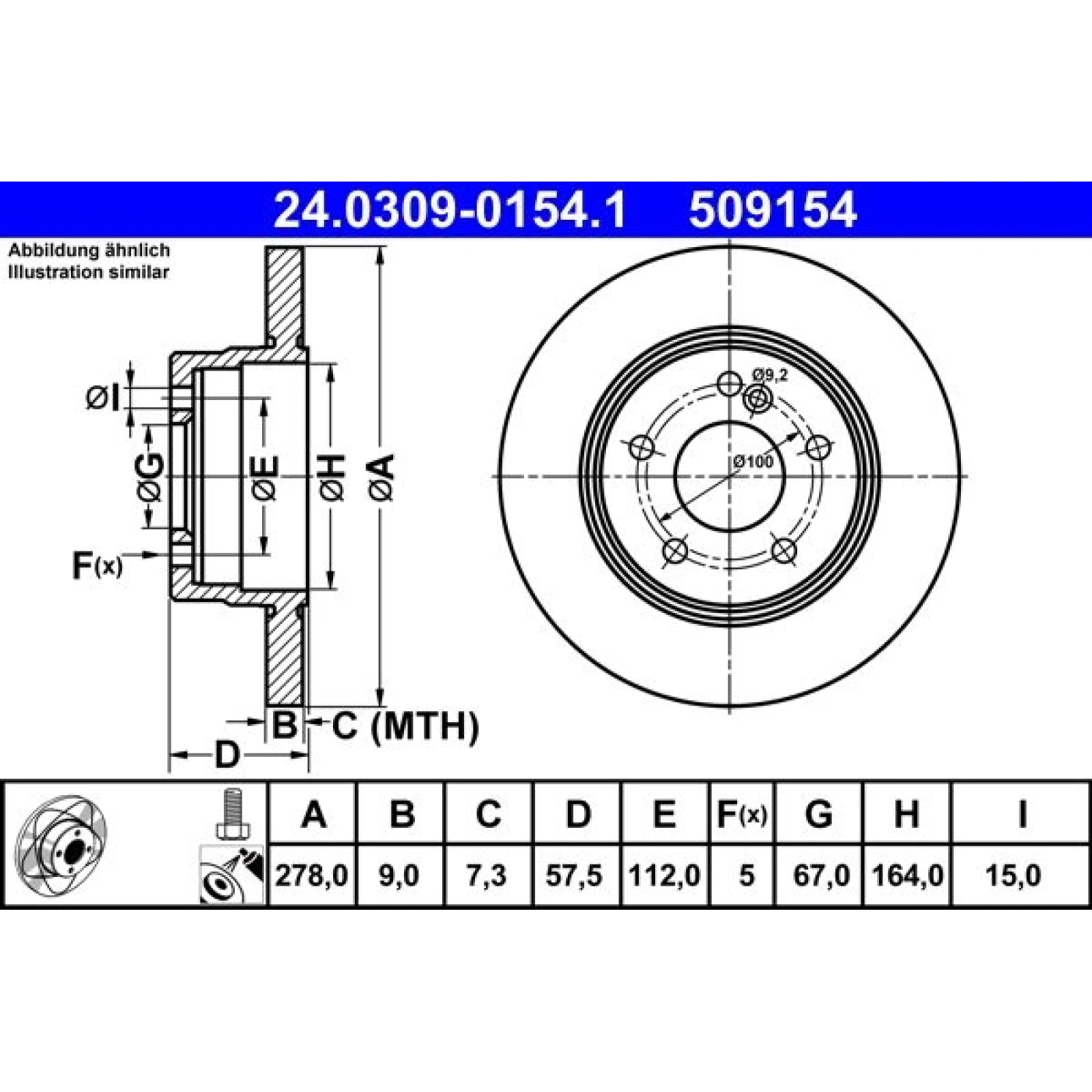 Bremsscheibe Db T. W204/S204/C204 07- Power Disc 24.0309-0154.1