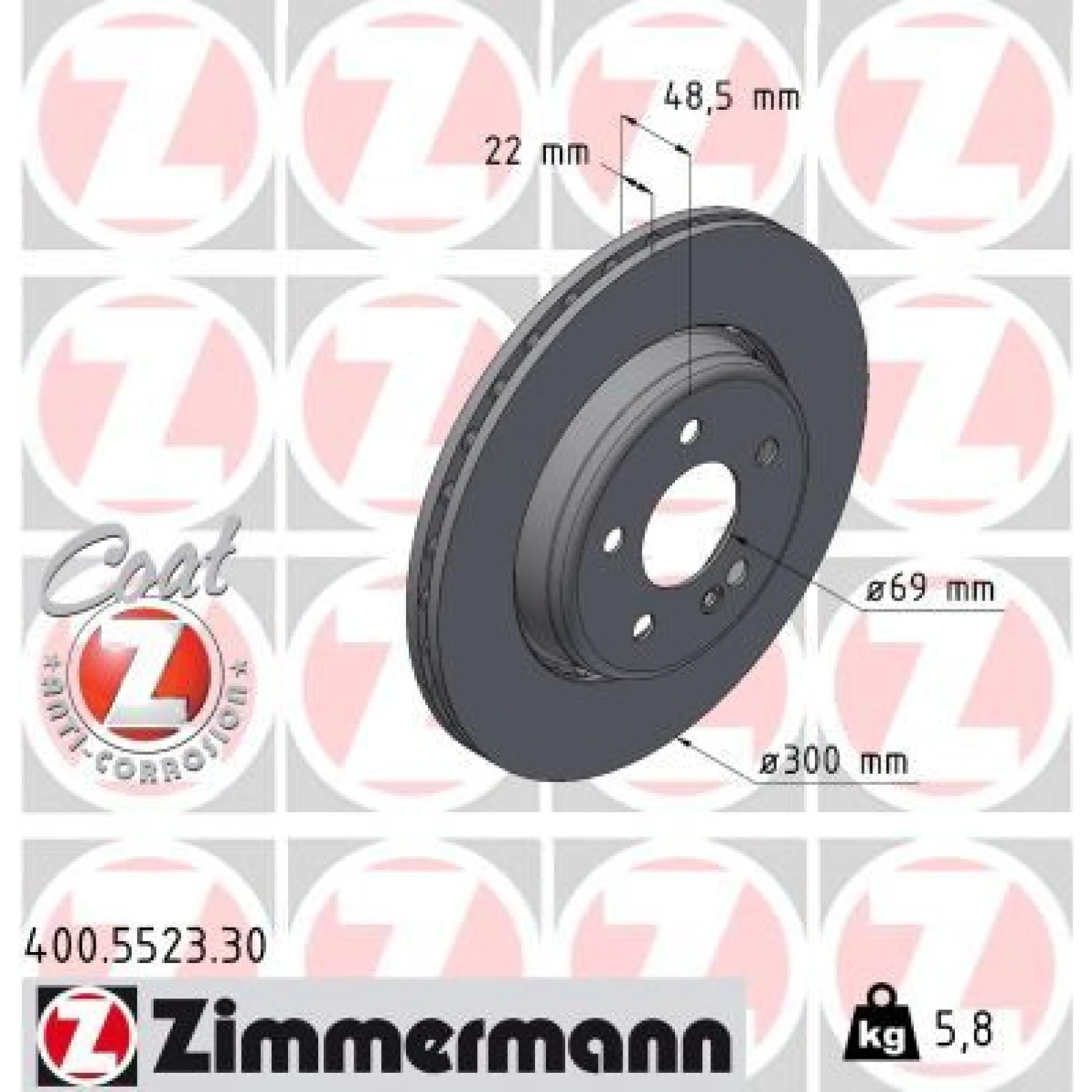 ZIMMERMANN Bremsscheibe 400.5523.30