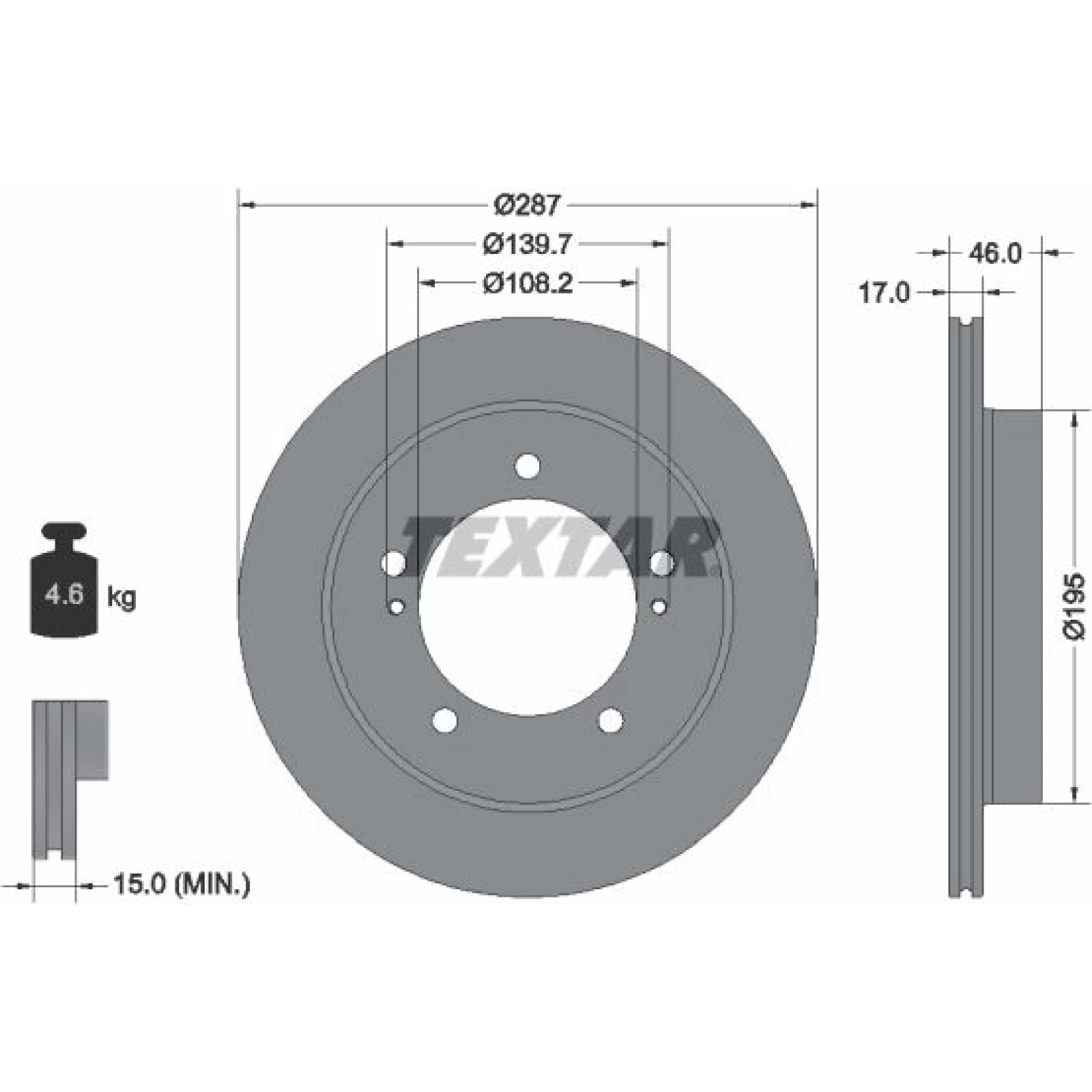 Textar Bremsscheibe 92314103