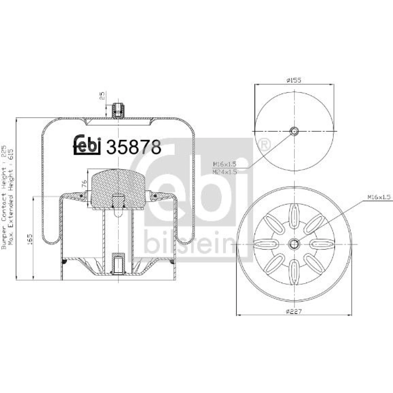 FEBI BILSTEIN Luftfeder 35878