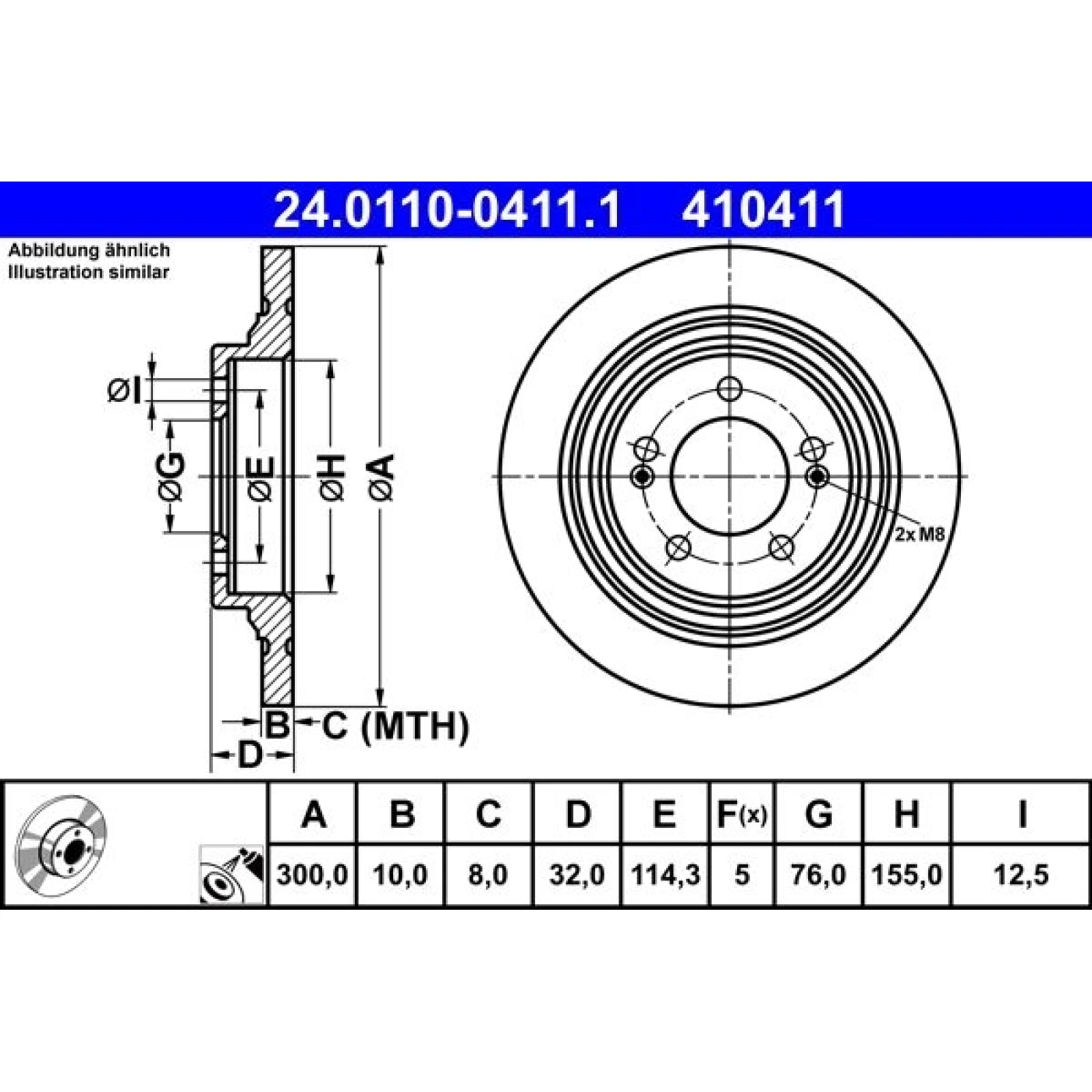 Bremsscheibe 24.0110-0411.1