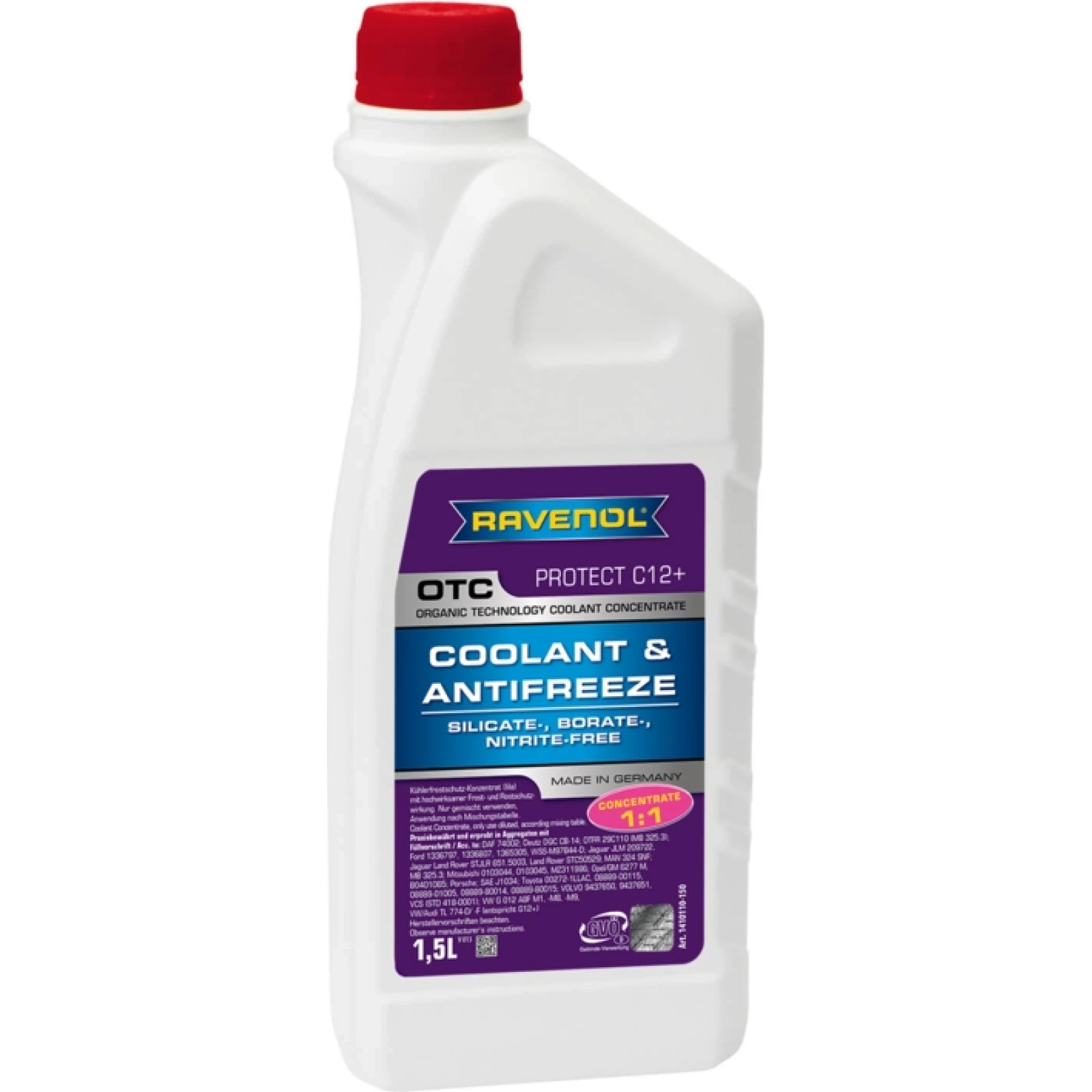 RAVENOL Kühlerfrostschutz OTC Concentrate Protect C12+ 1,5 Liter 1410110-150-01-999