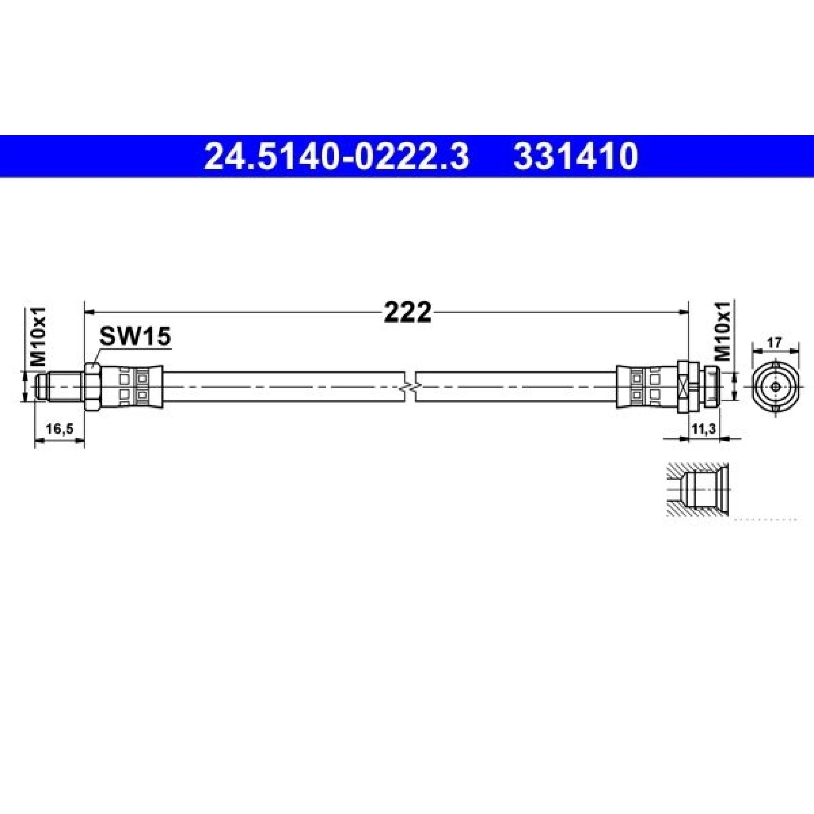 Bremsschlauch 24.5140-0222.3