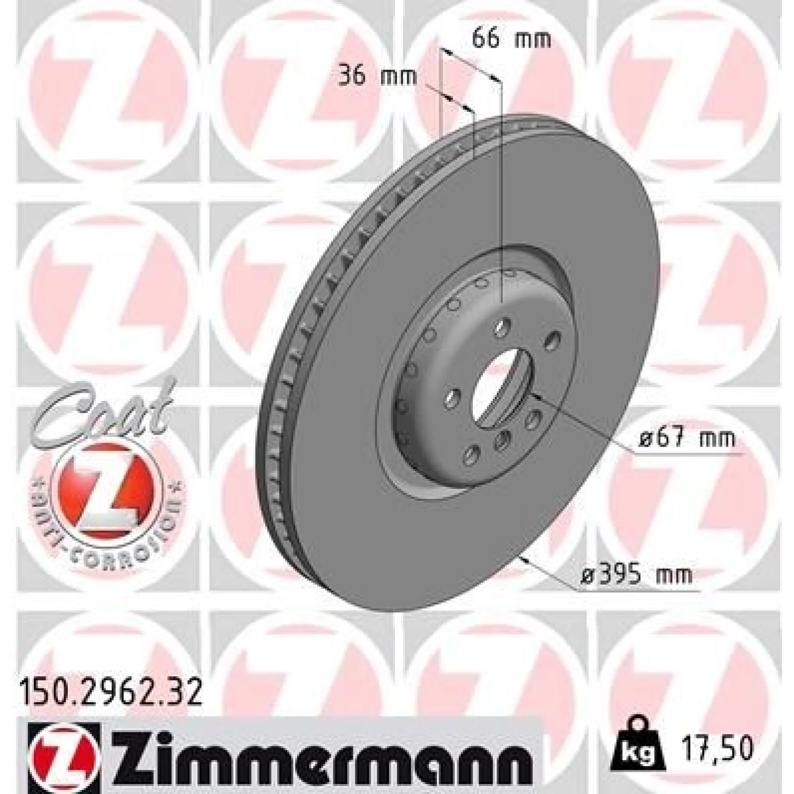 ZIMMERMANN Bremsscheibe 150.2962.32