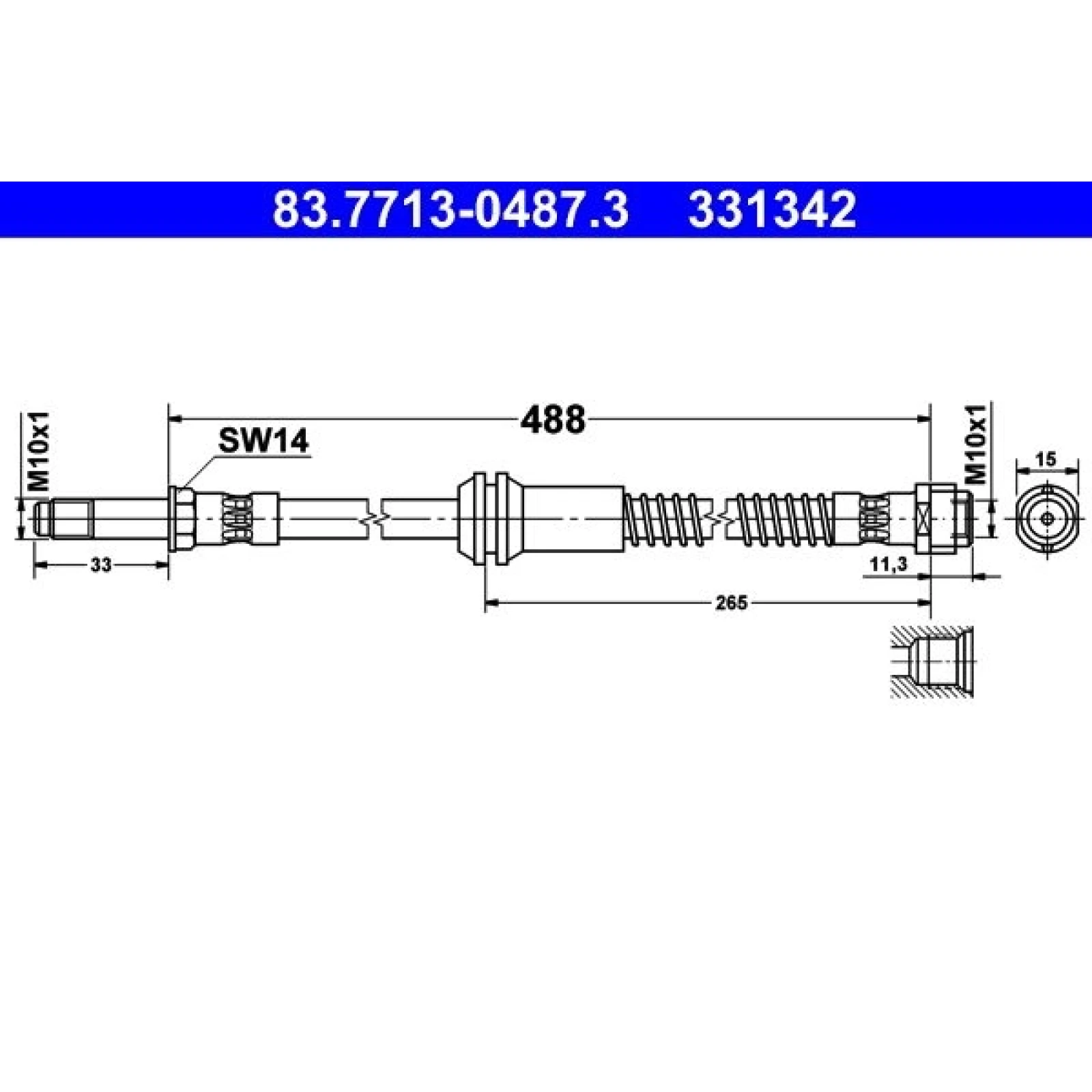 ATE Bremsschlauch 83.7713-0487.3