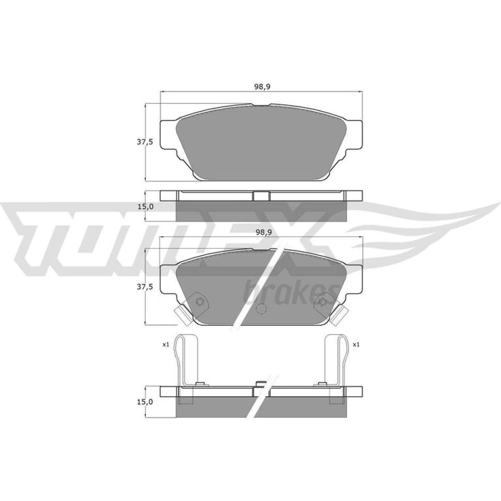 TOMEX brakes Bremsbelagsatz, Scheibenbremse TX 11-55