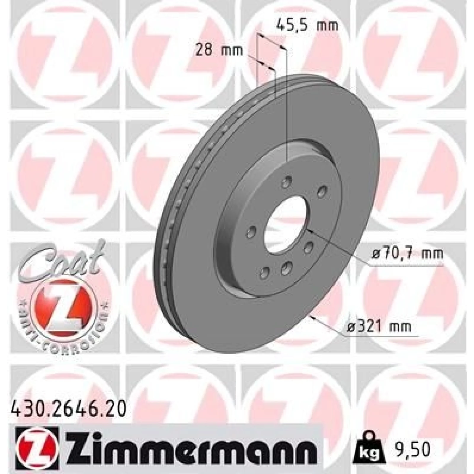 ZIMMERMANN Bremsscheibe 430.2646.20