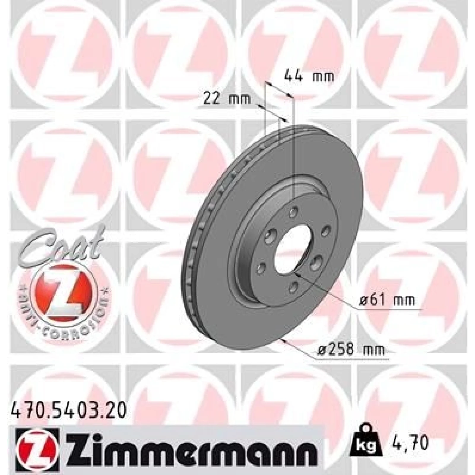 ZIMMERMANN Bremsscheibe 470.5403.20