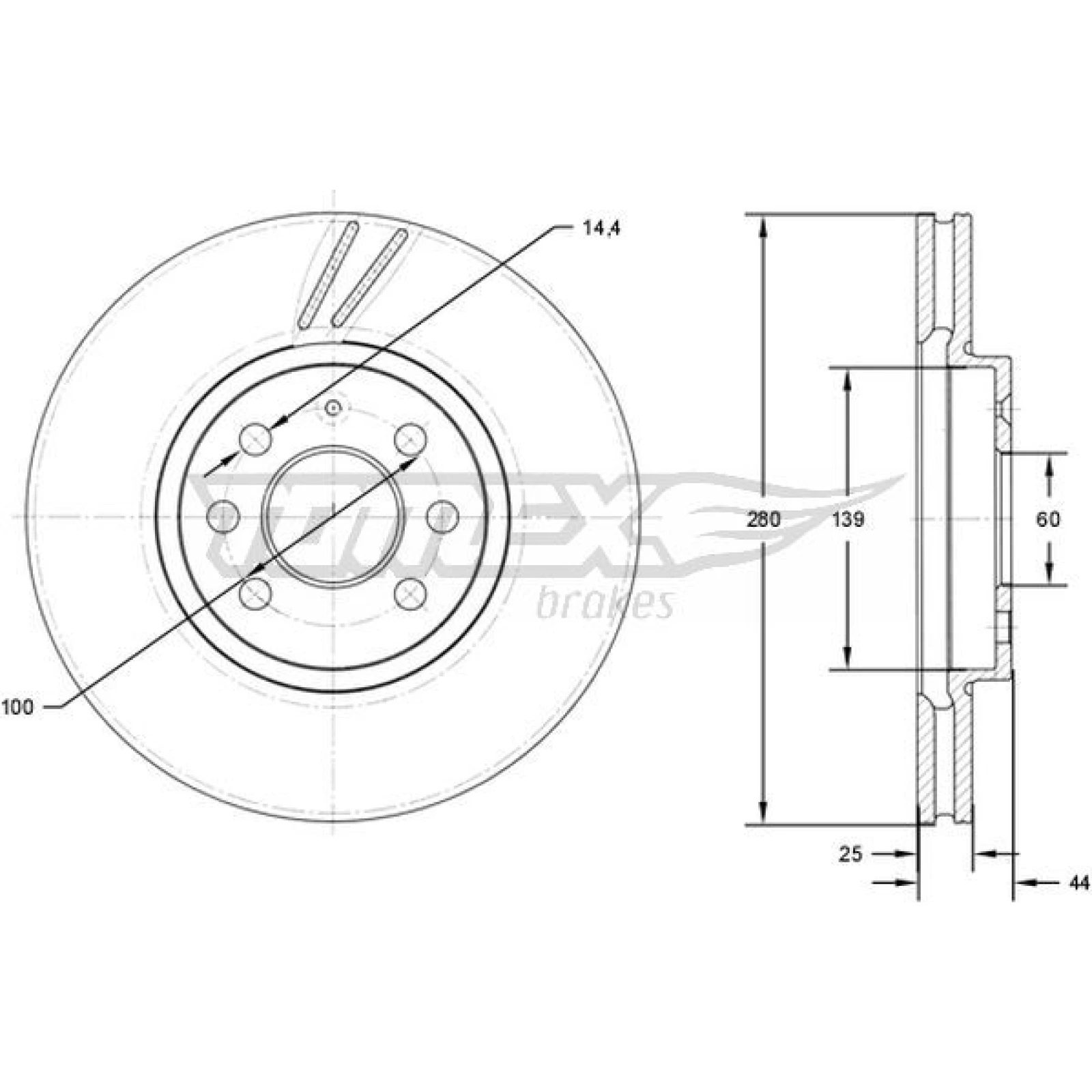 Tomex Brakes Bremsscheibe TX 71-20