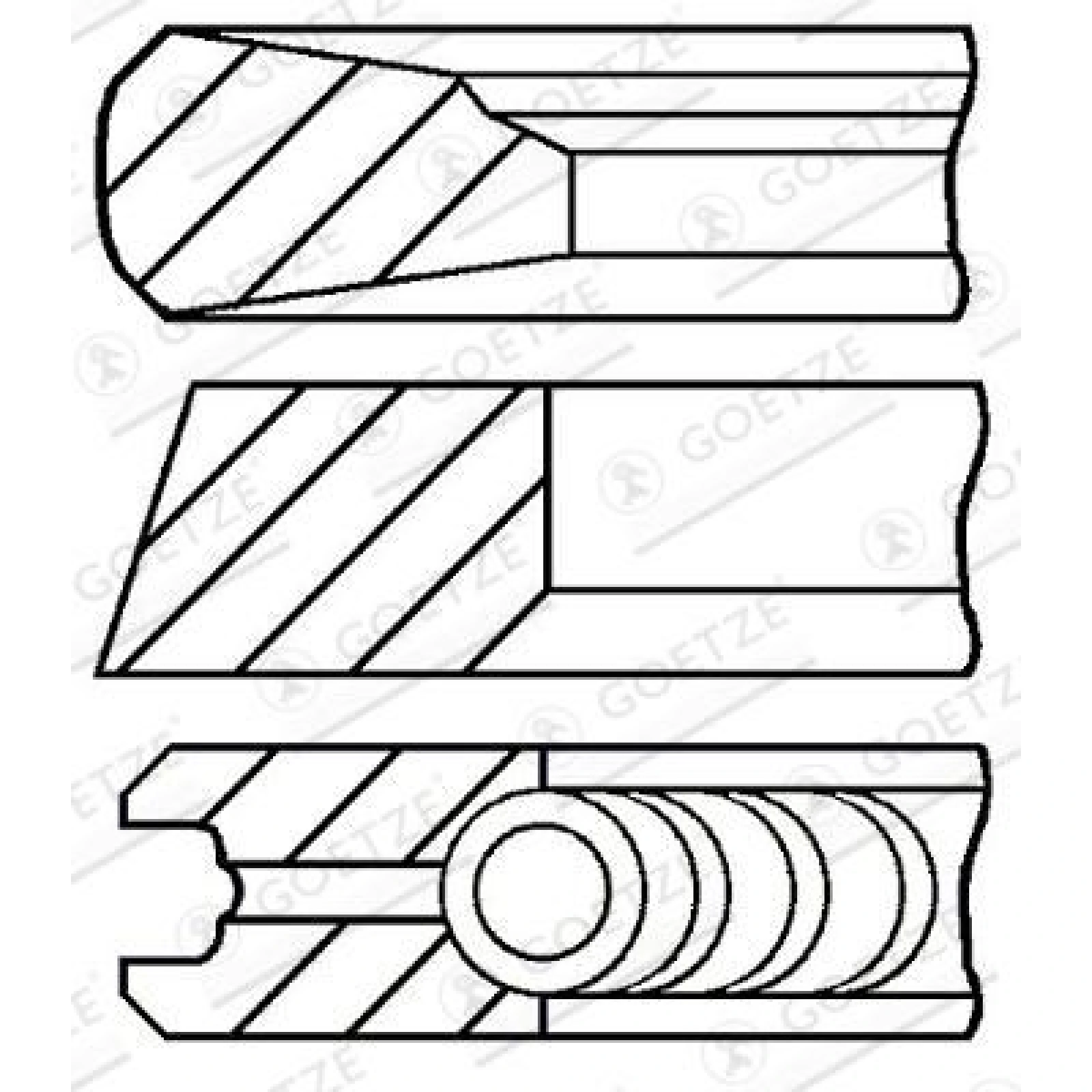 GOETZE ENGINE Kolbenring 08-143000-00