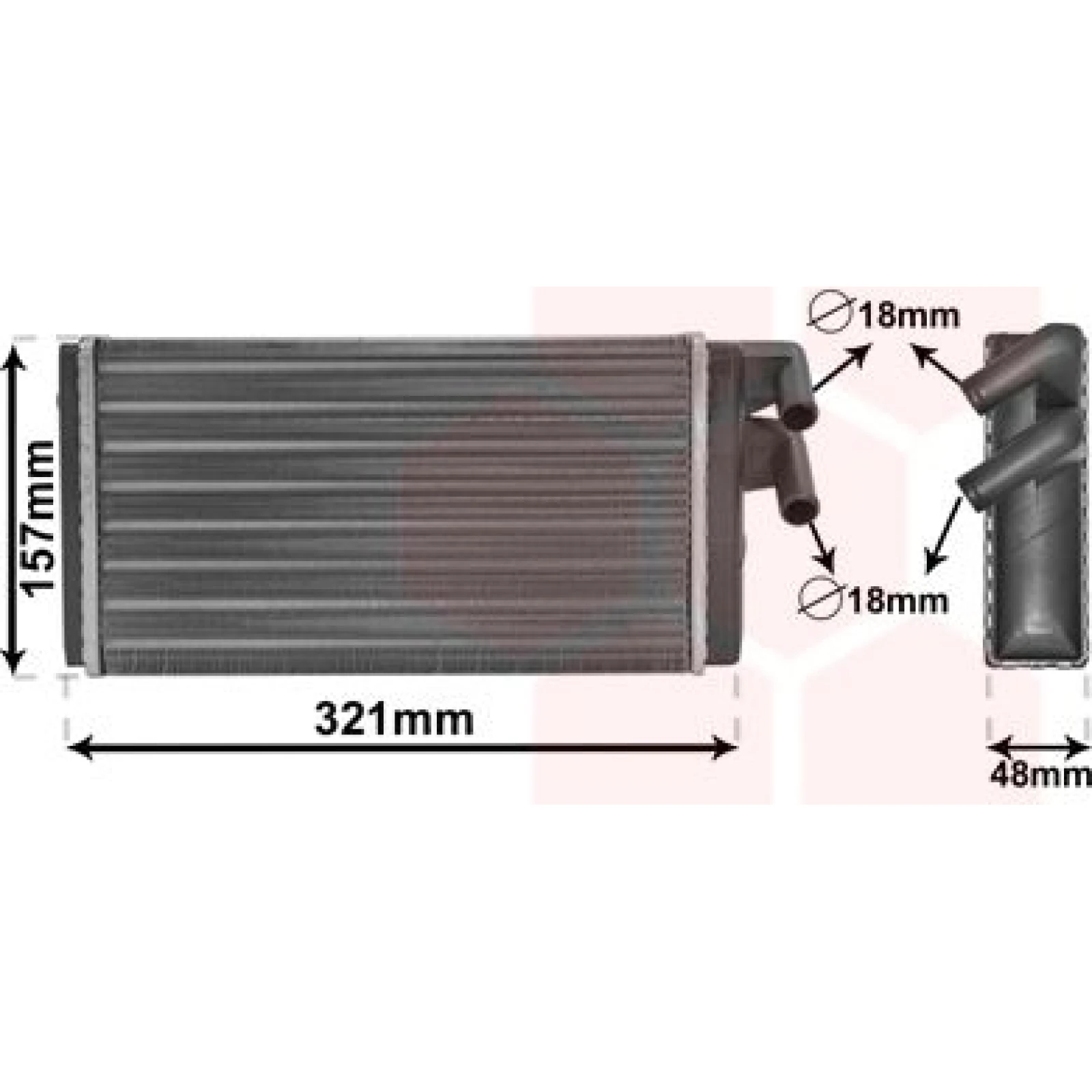 VAN WEZEL Wärmetauscher, Innenraumheizung 03006052