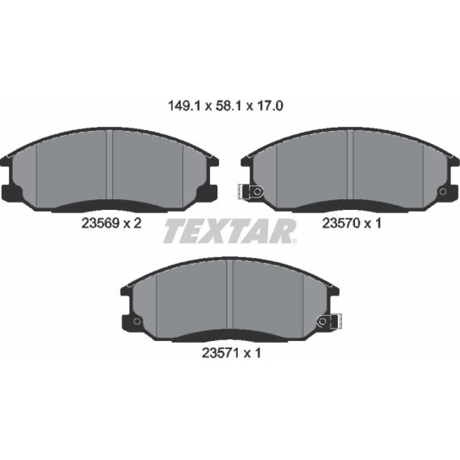 Textar Bremsbelagsatz 2356901