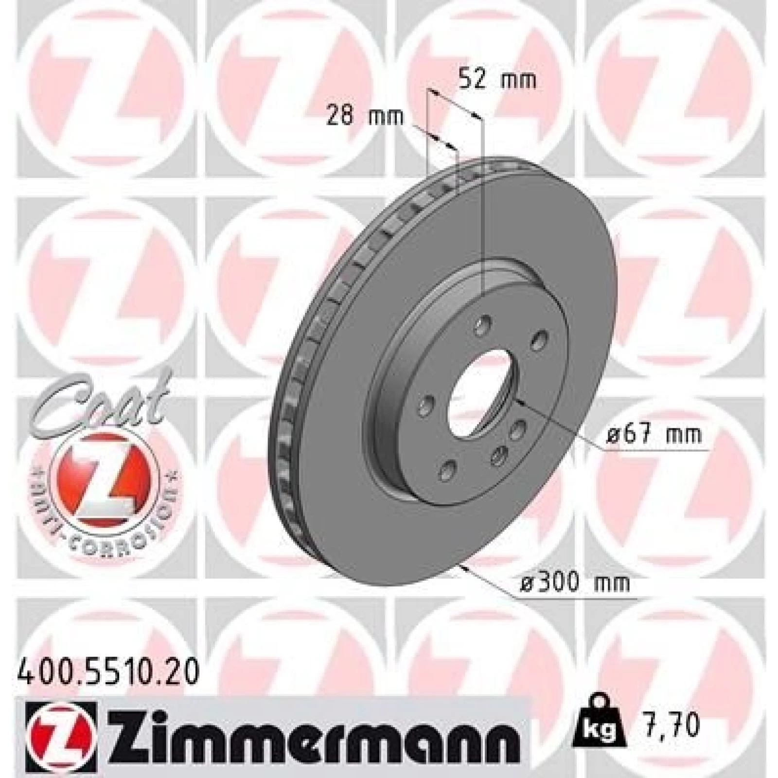 ZIMMERMANN Bremsscheibe 400.5510.20