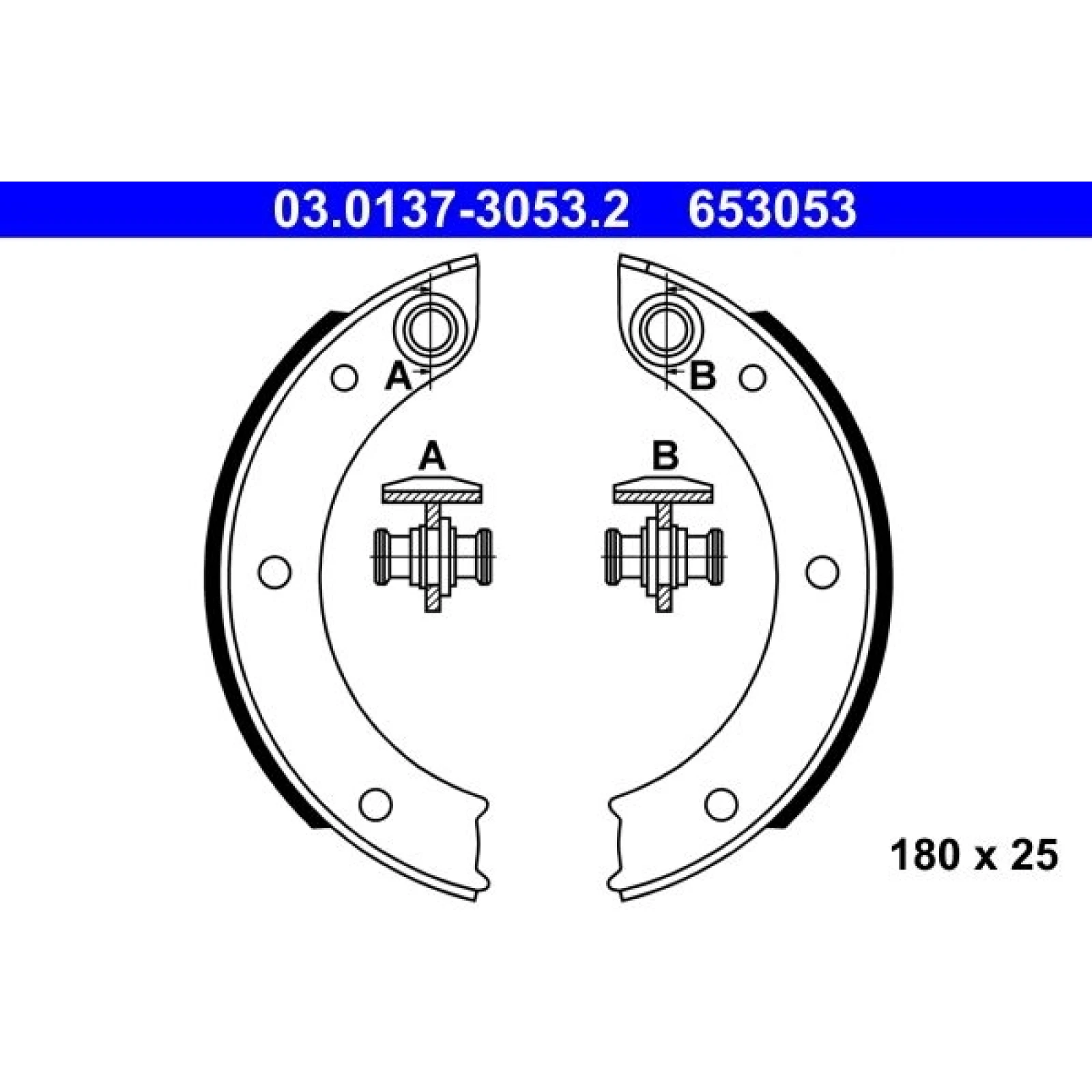ATE Bremsbacken 03.0137-3053.2