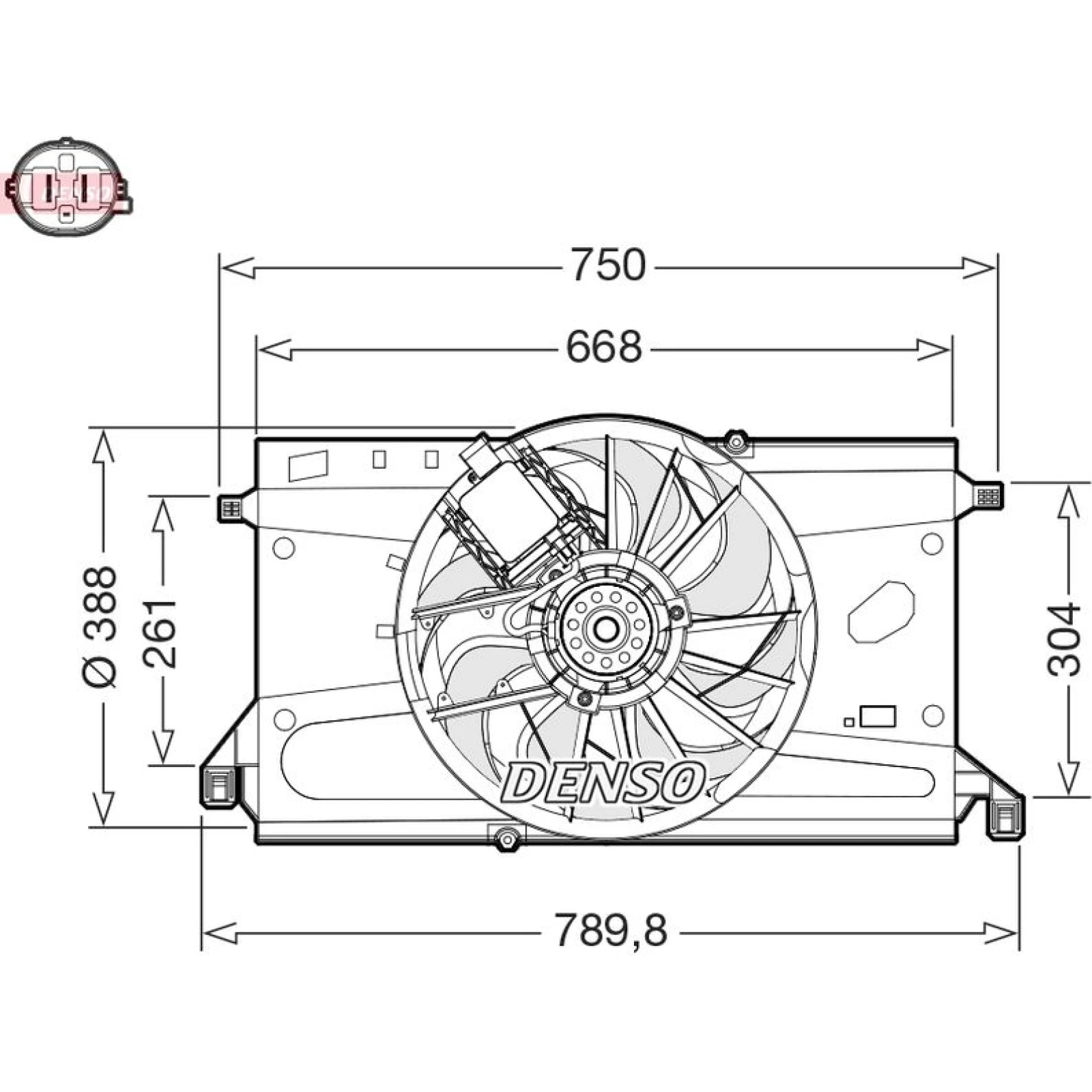 DENSO Lüfter, Motorkühlung DER10011