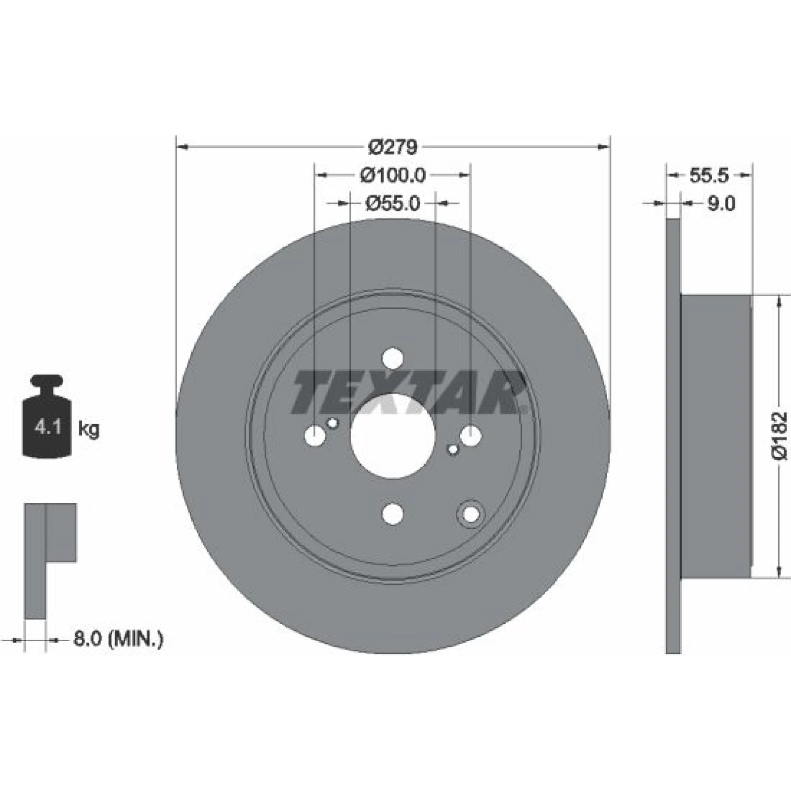 Textar Bremsscheibe 92126303